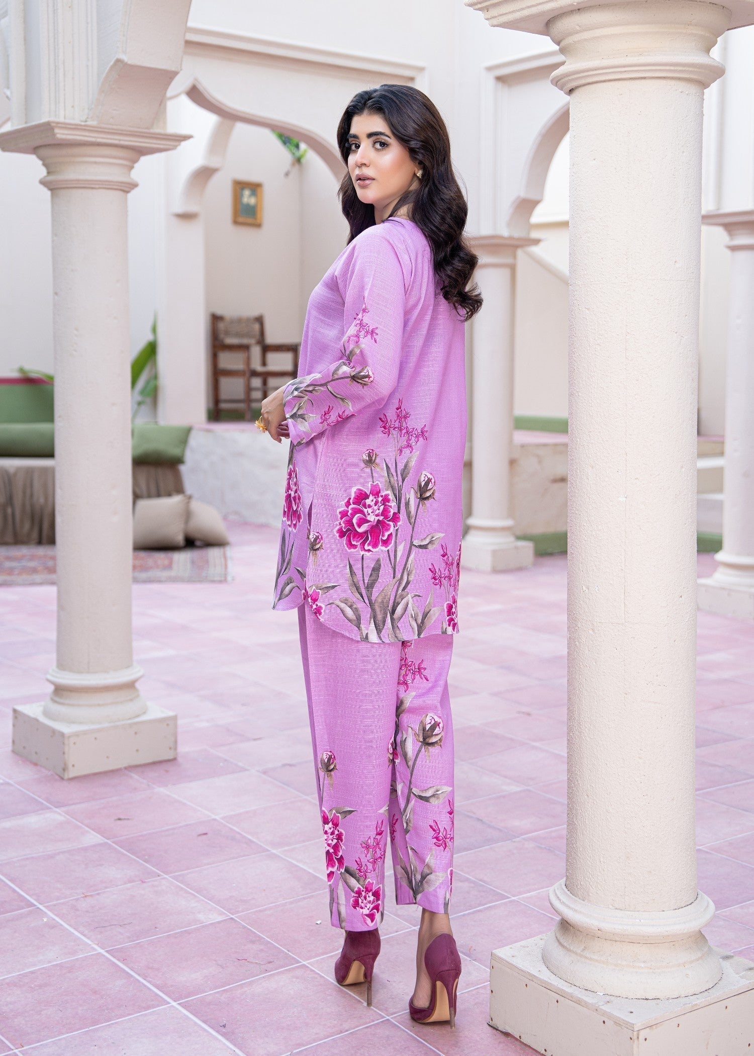 khaddar Co Ord Sets in Orchid
