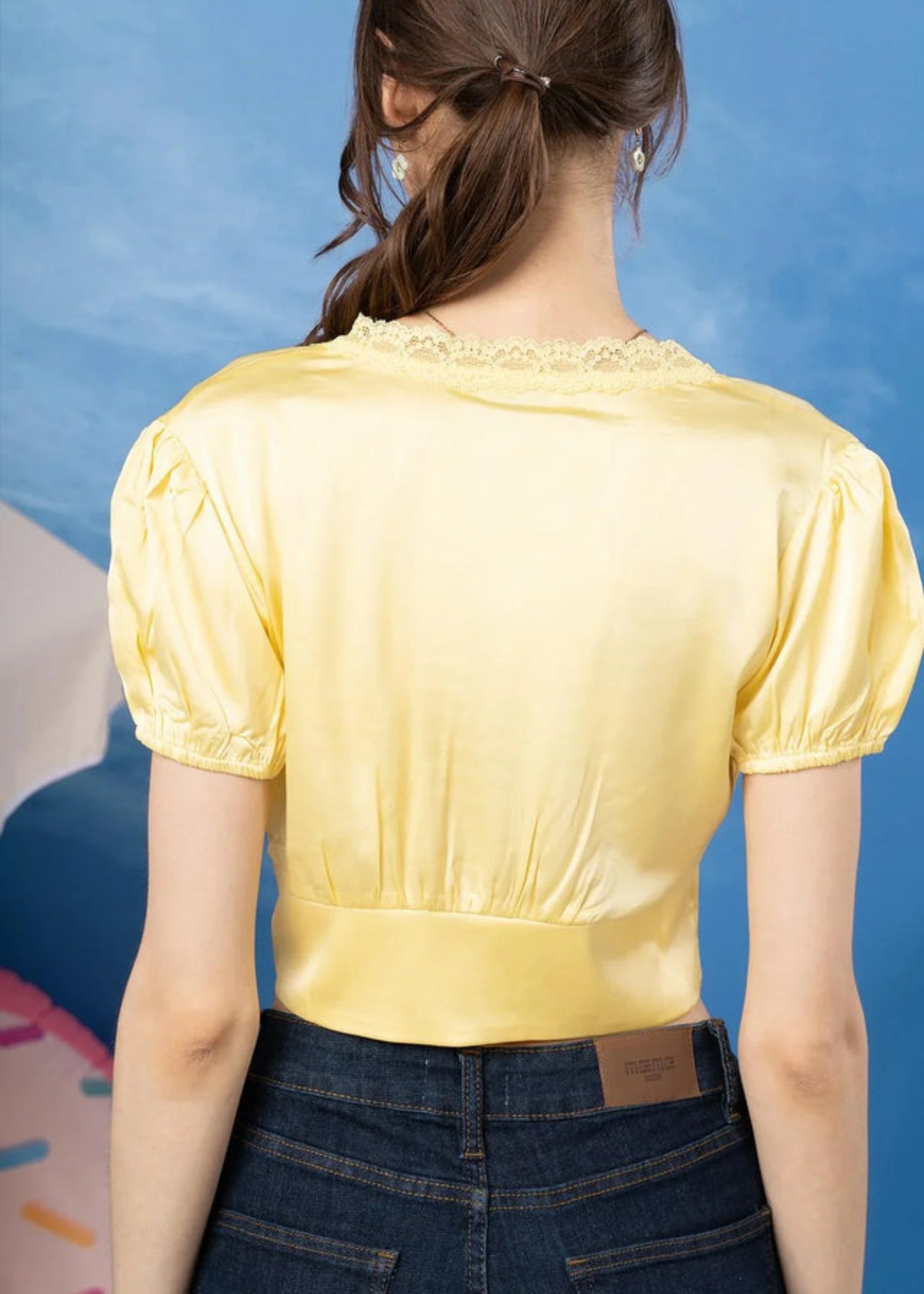 silk Blouse in Yellow