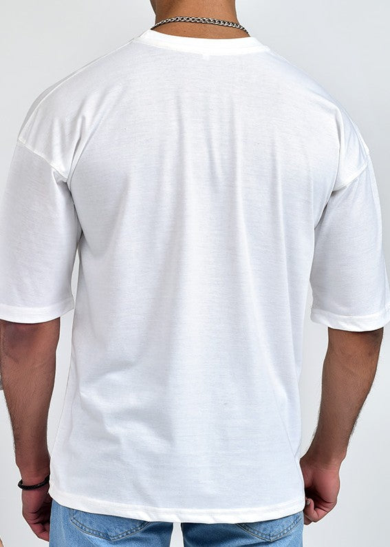 cotton T Shirt in White