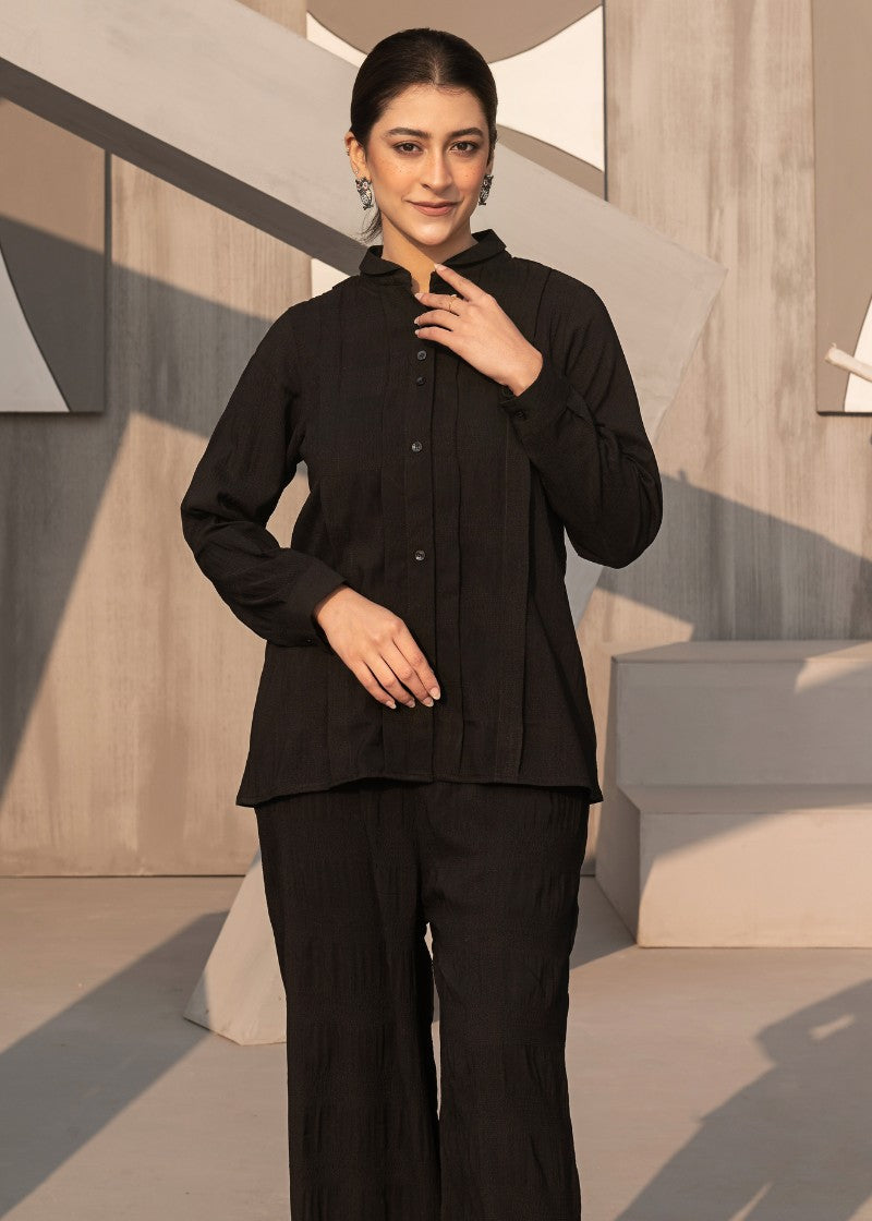 dobby Co Ord Sets in Black