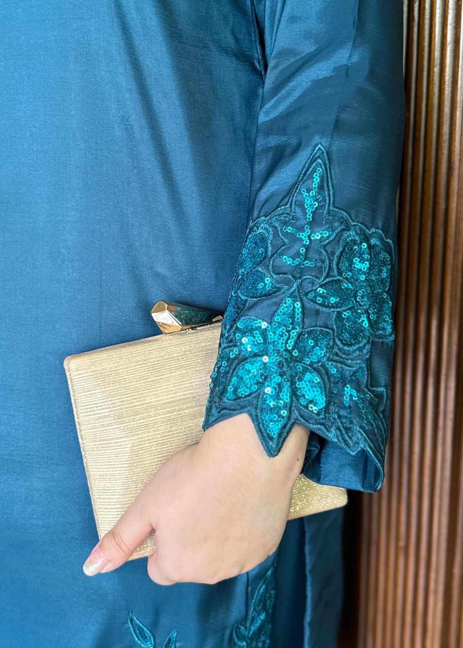 kattan silk Kurta Set in Sapphire blue