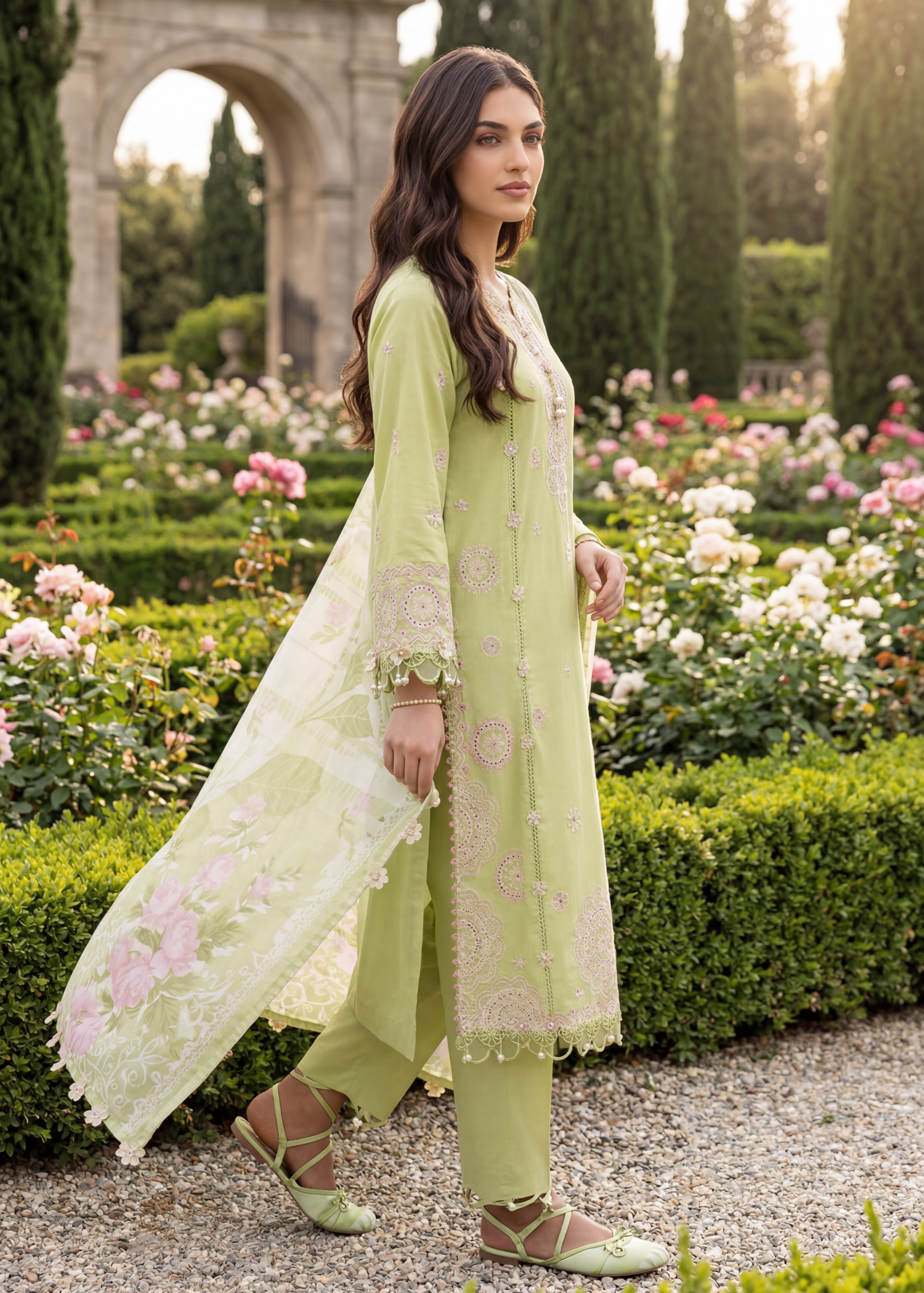 cotton Unstitched in Green