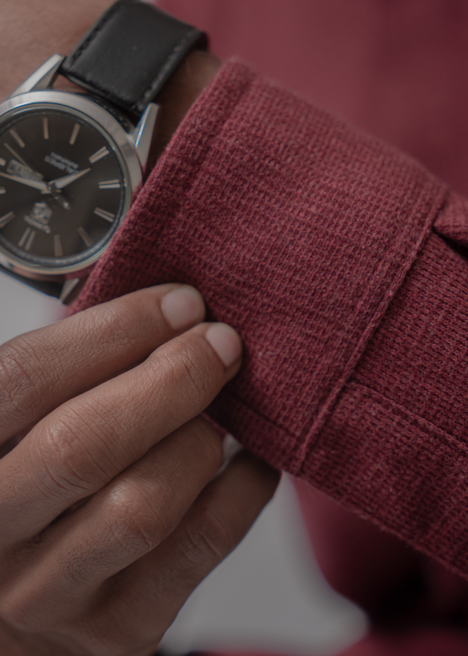 fleece jersey knit Casual Shirt in Maroon