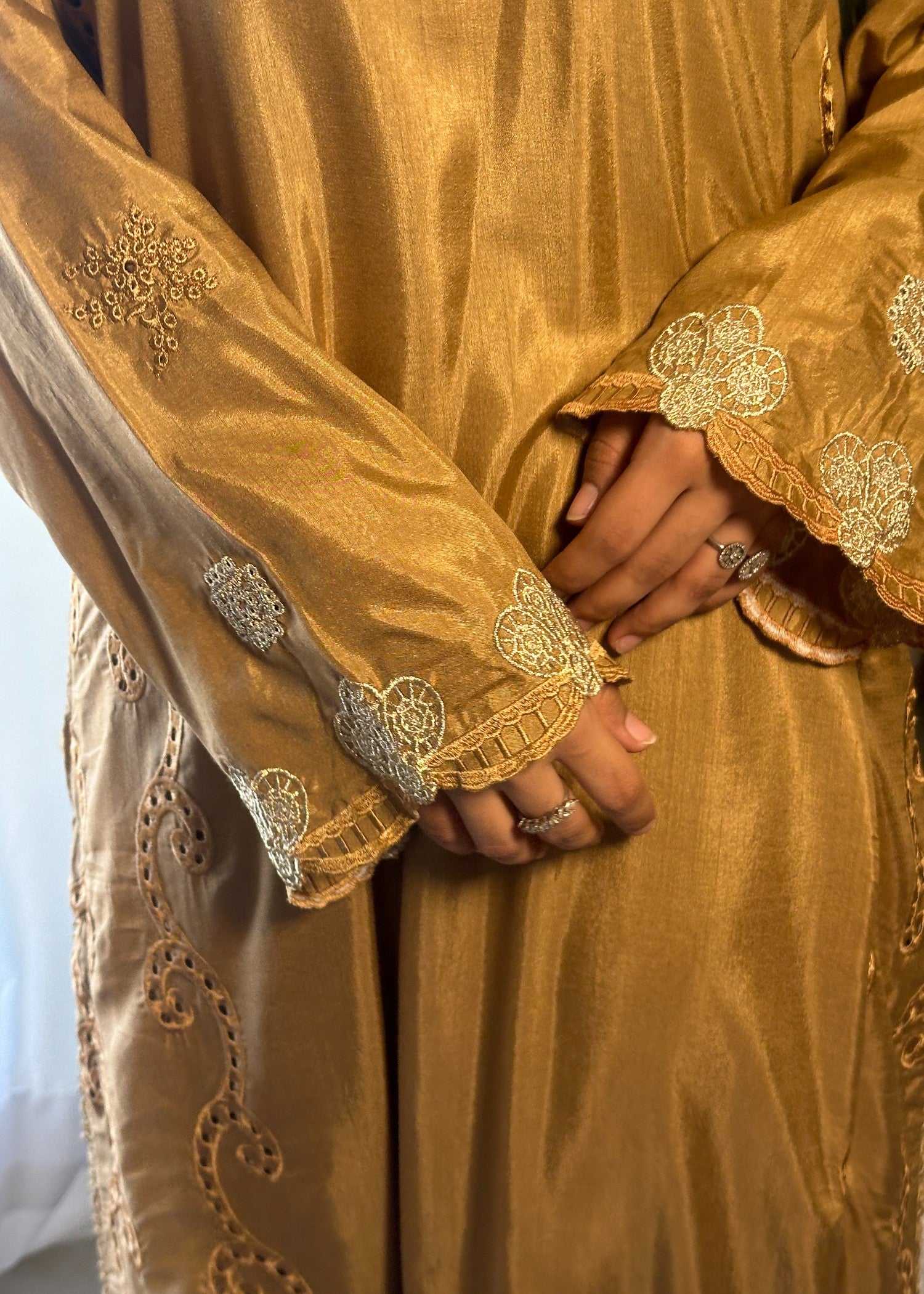 medium silk Kurta Set in Goldenrod