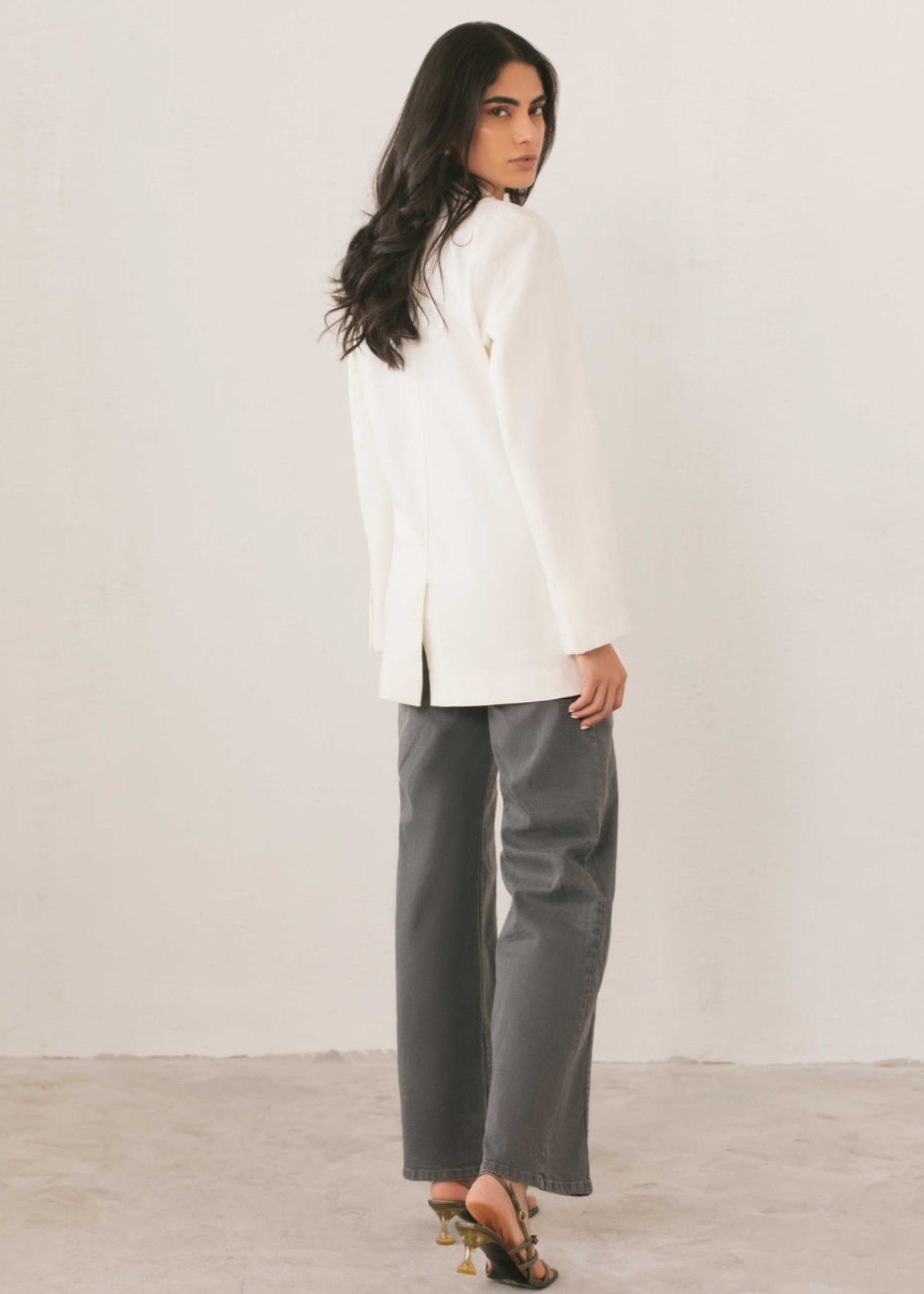 cotton Blazer in White