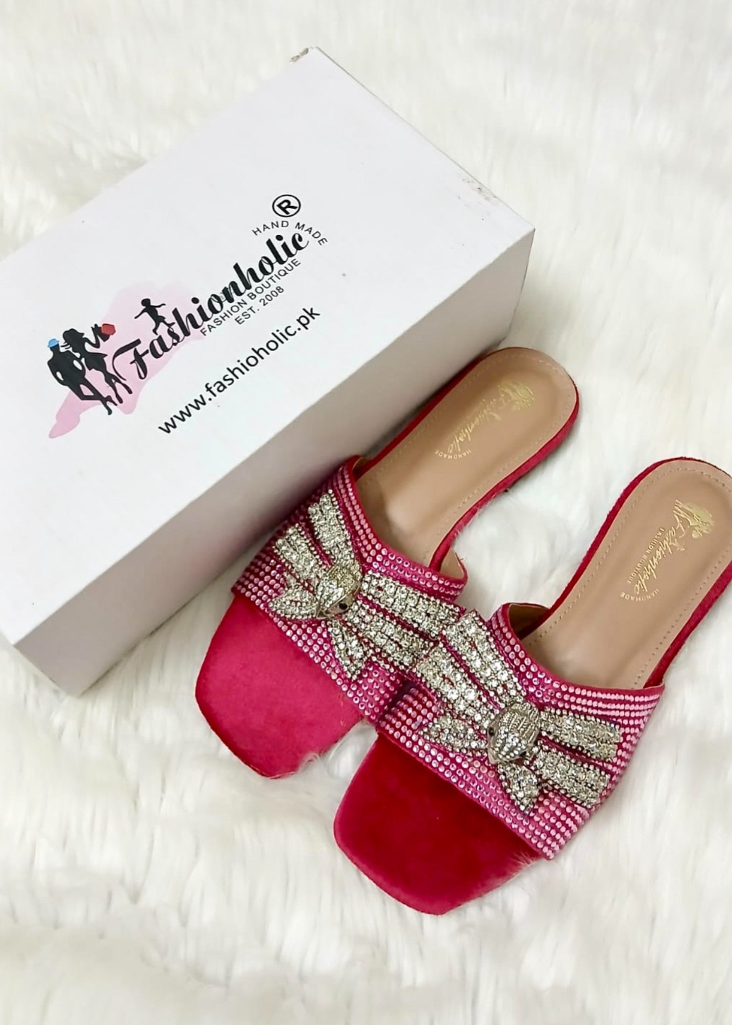Slides in Hot pink by - High Quality Women Slides TAV8575
