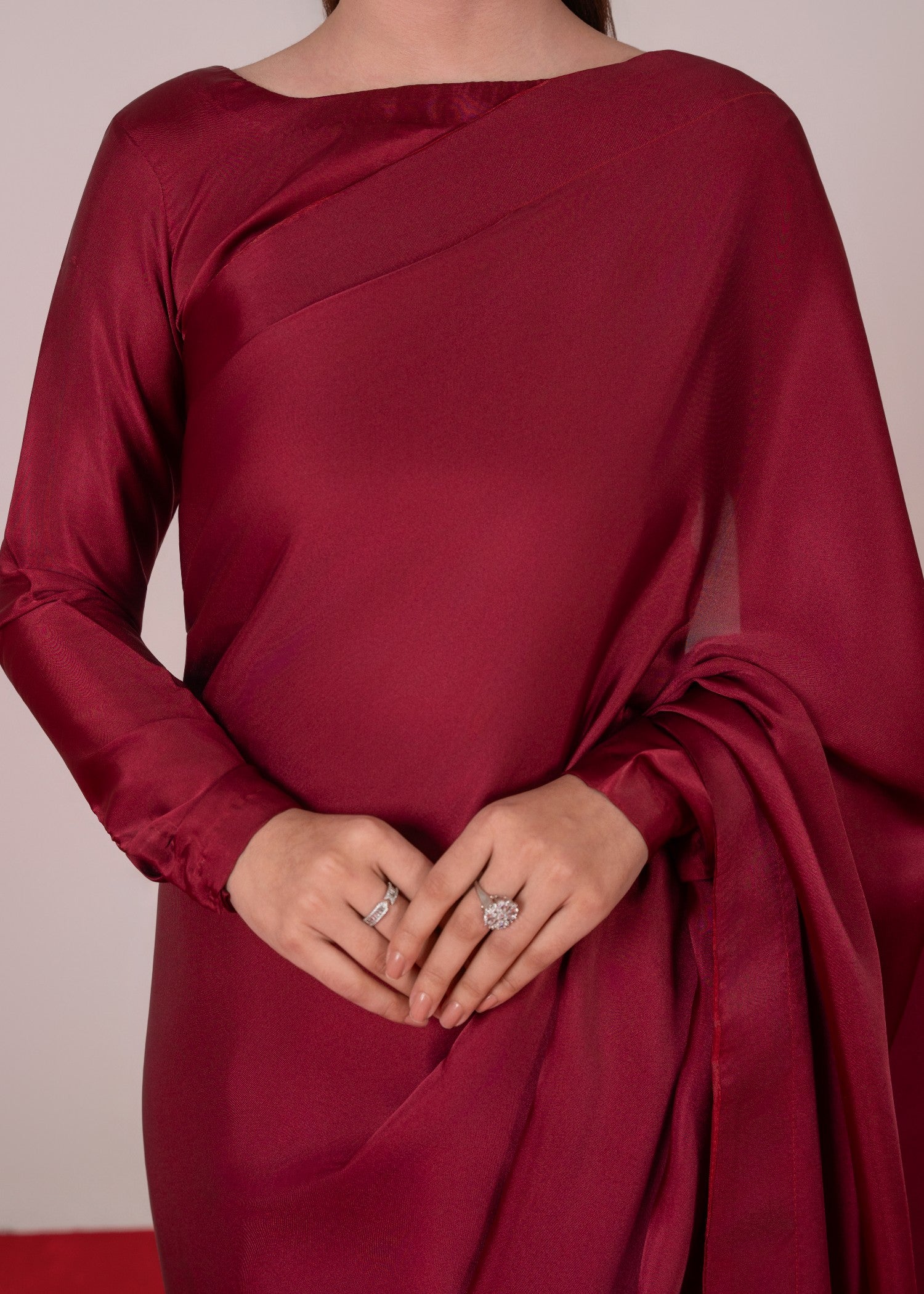 silk Saree in Maroon