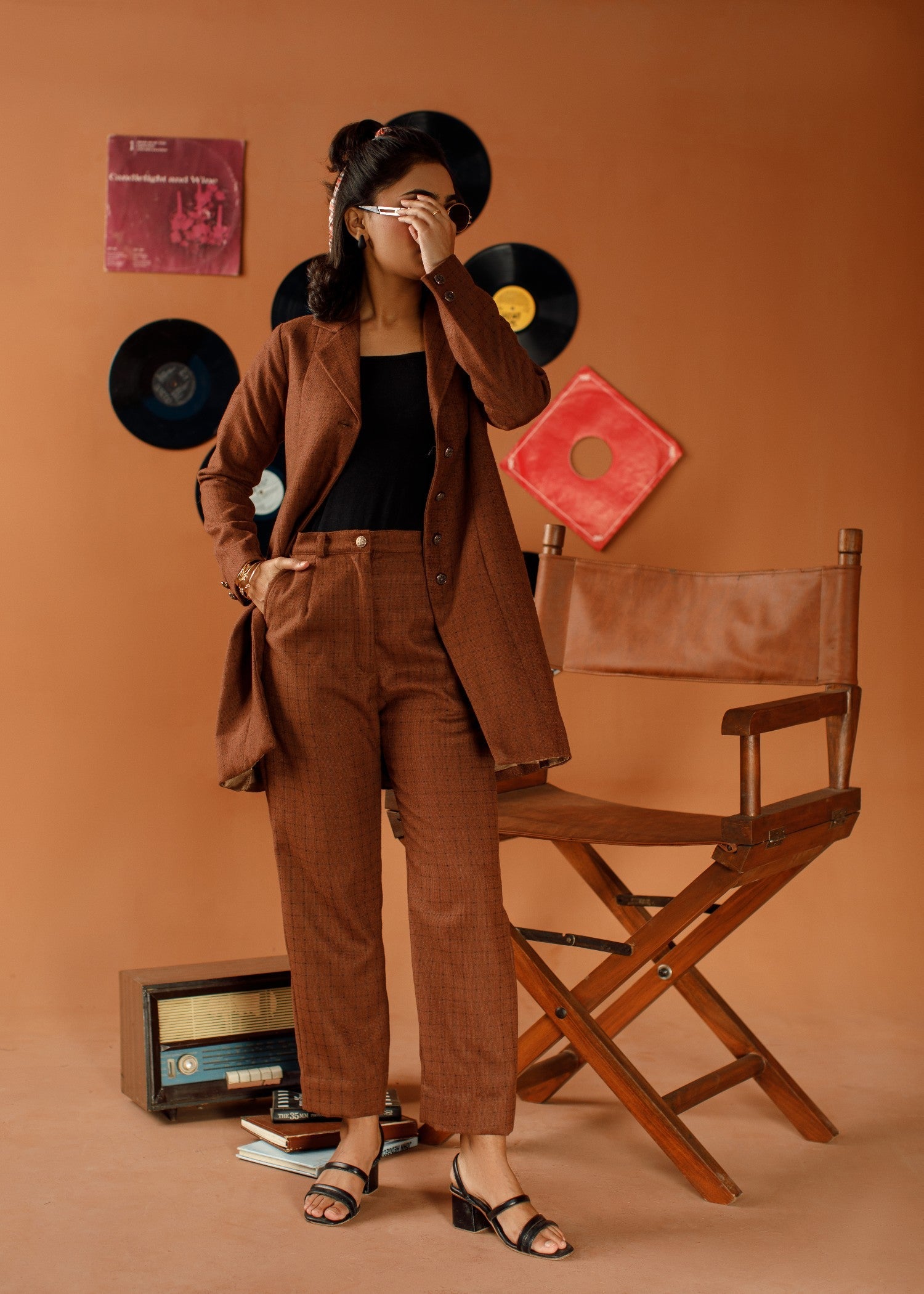wool Blazer in Walnut brown