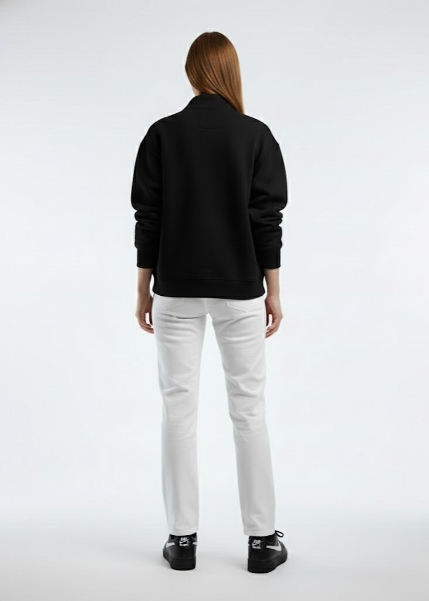 cotton Sweatshirt in Black
