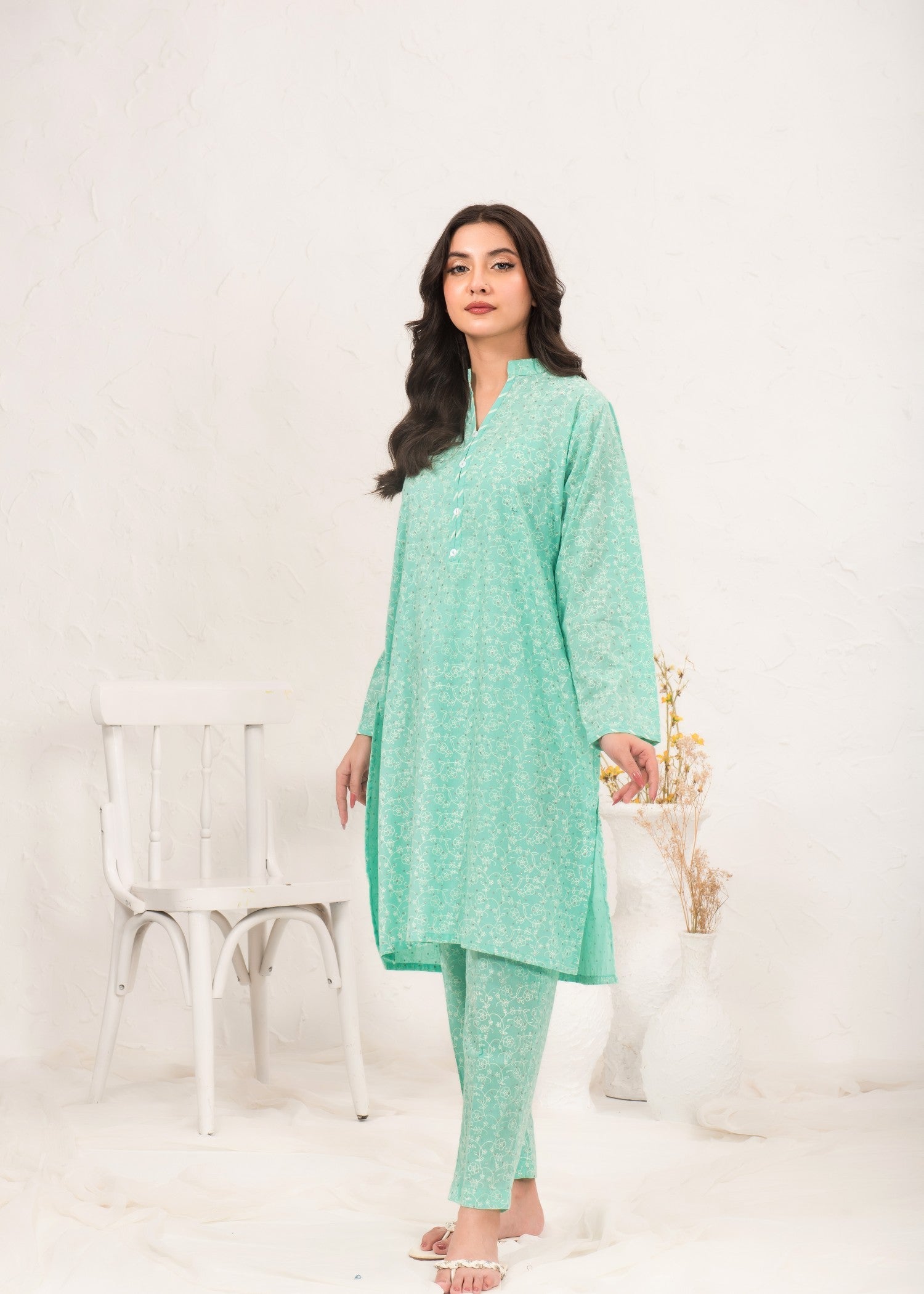 cotton Co Ord Sets in Aquamarine