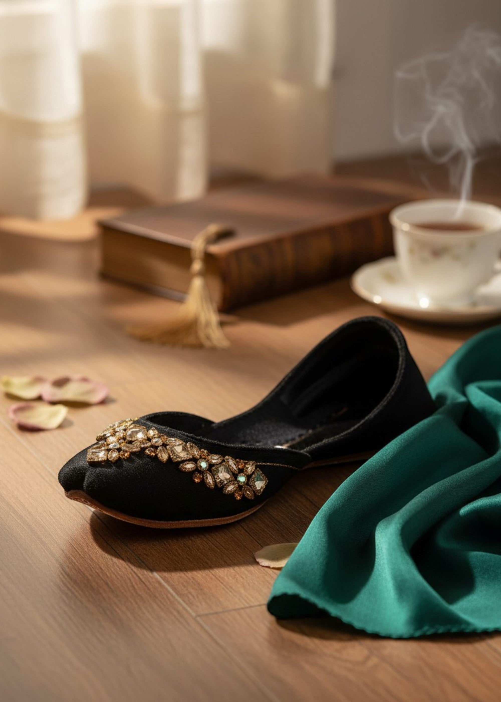 Khussa in Black by - High Quality Women Khussa AIZ5334