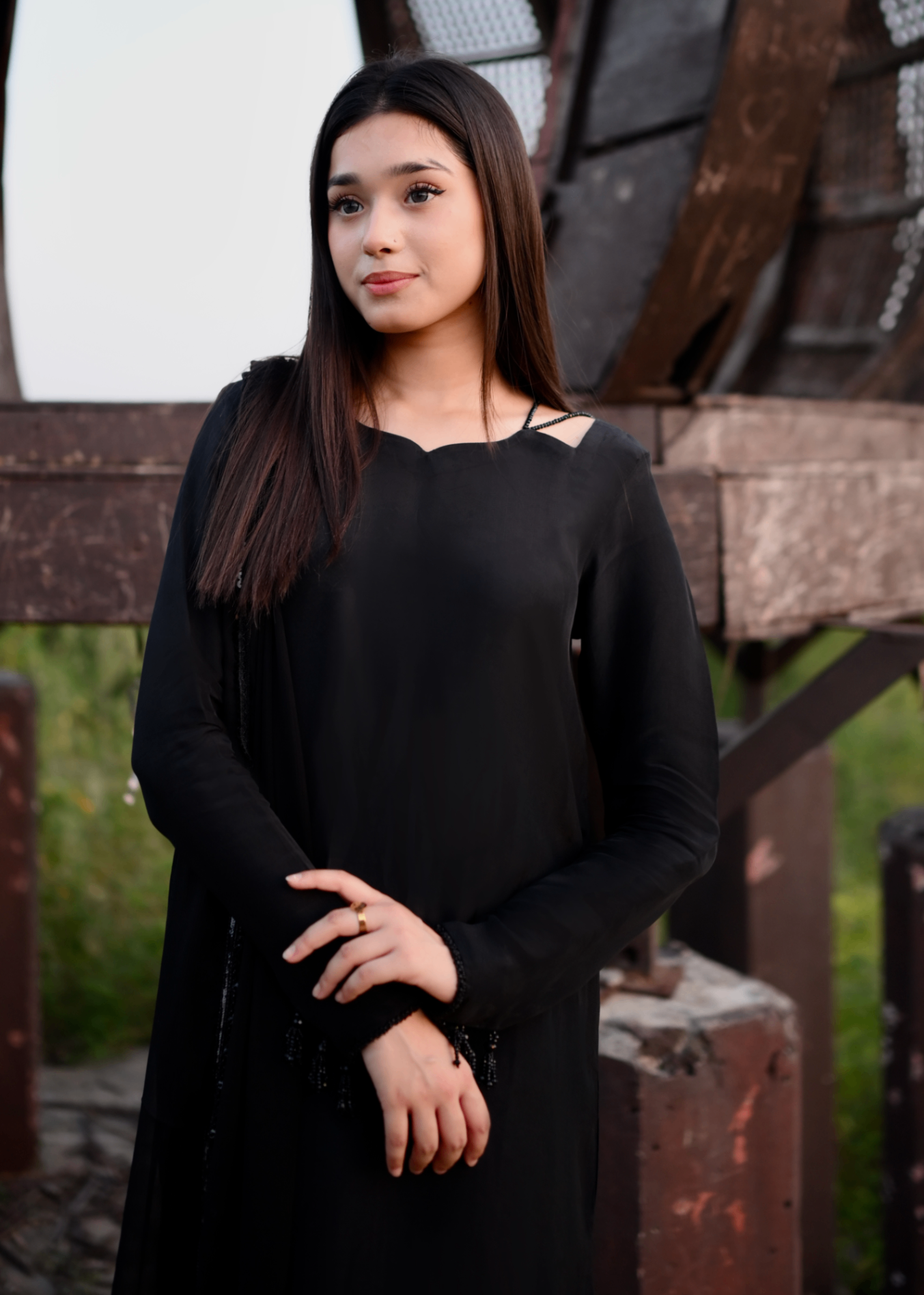 pk raw silk Kurta Set in Jet black