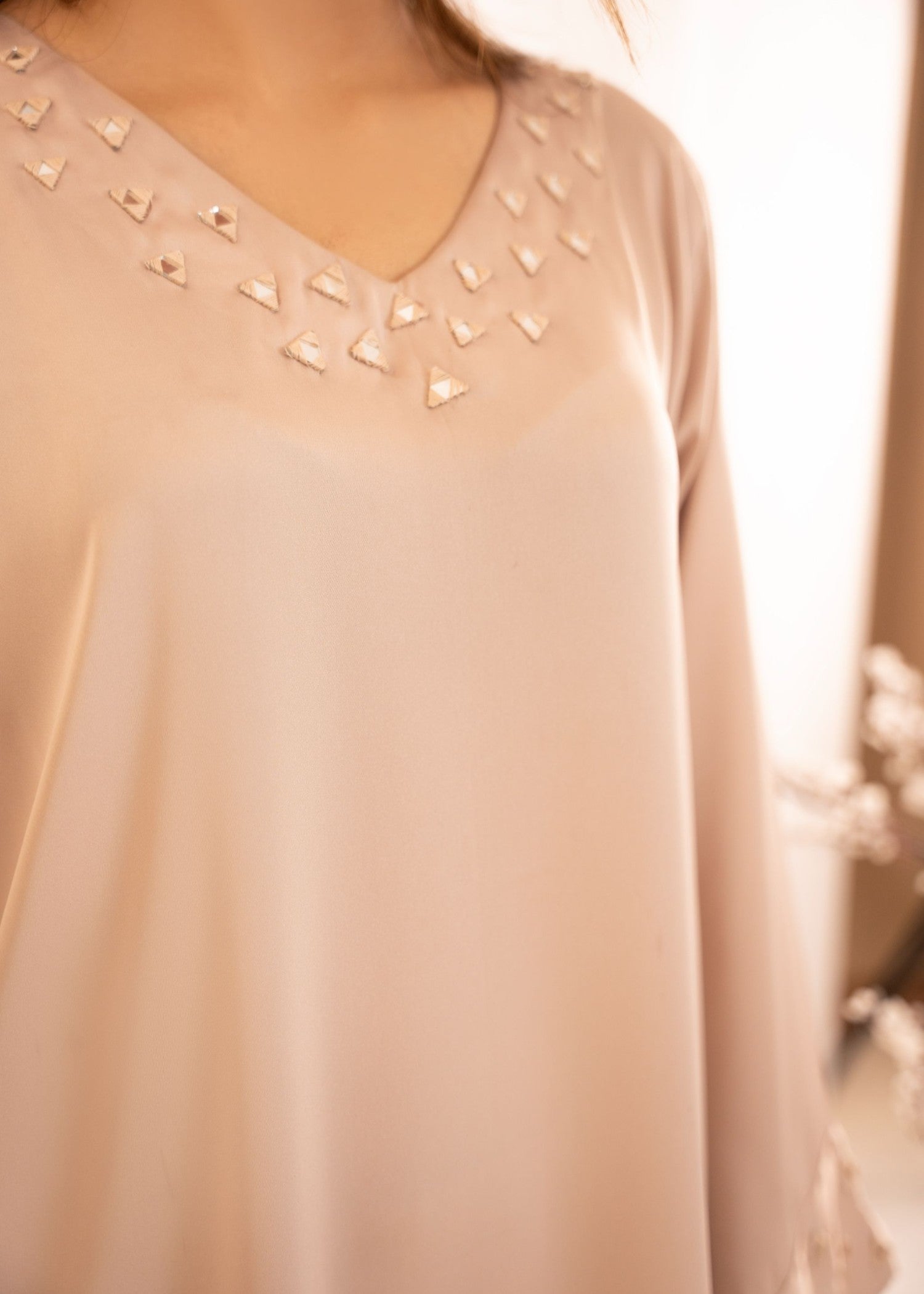 silk Kurta Set in Beige