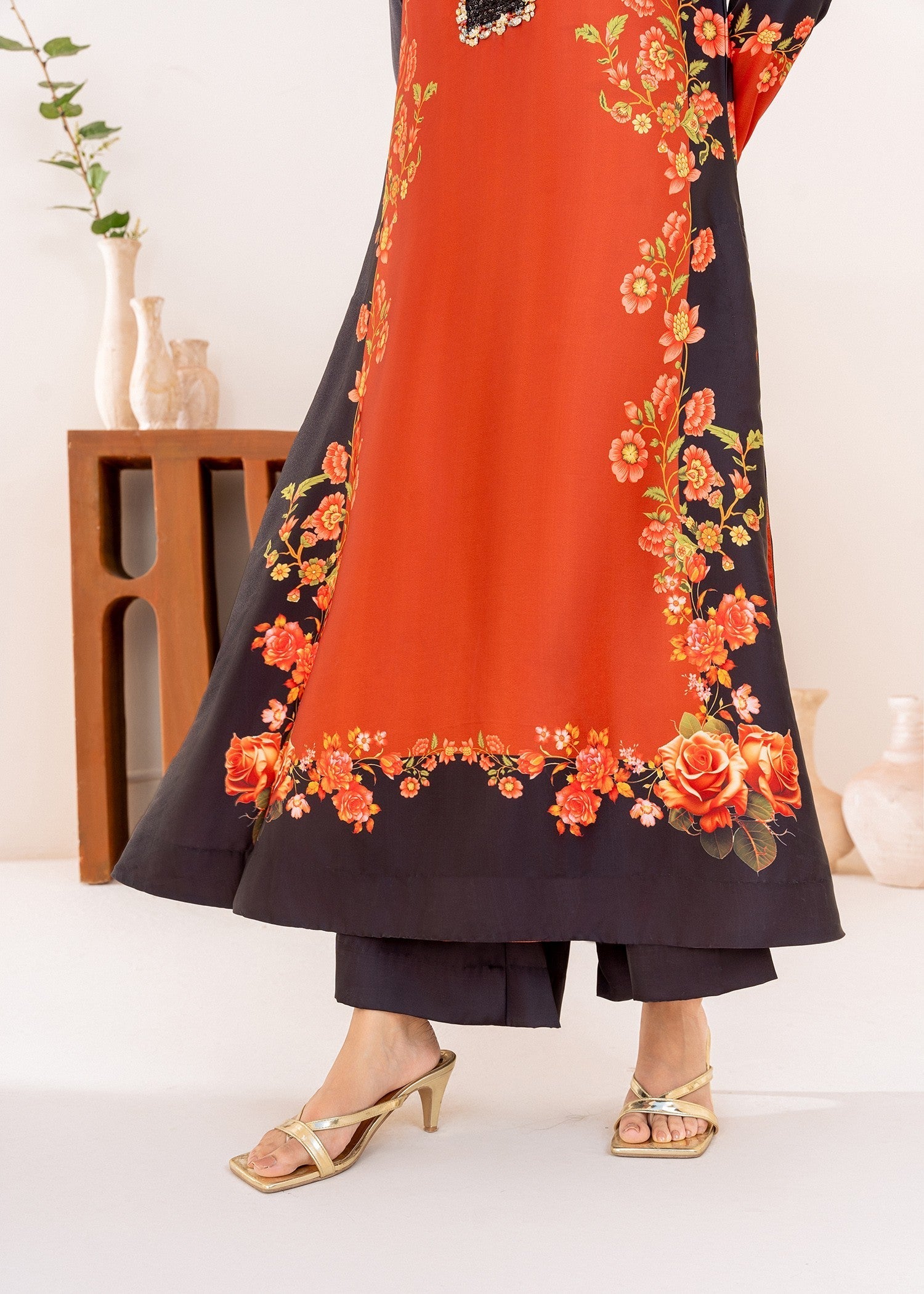 charmuse/shamooz Kurta Set in Tangerine
