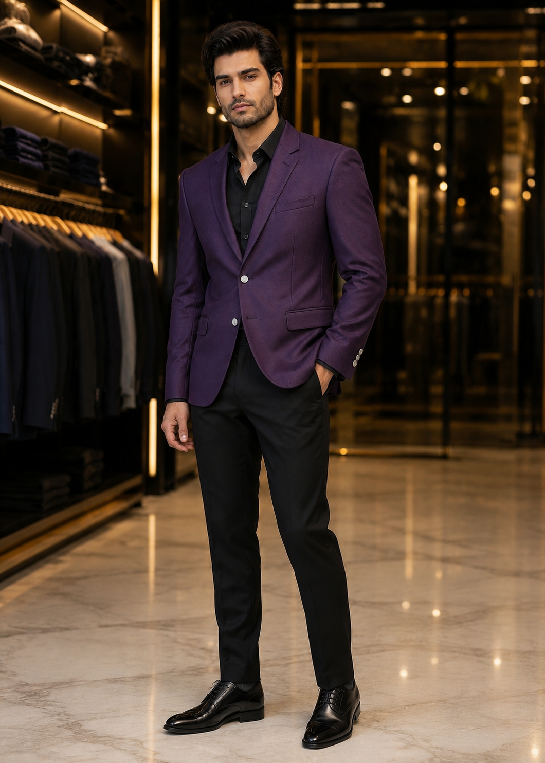 tropical Blazer in Purple