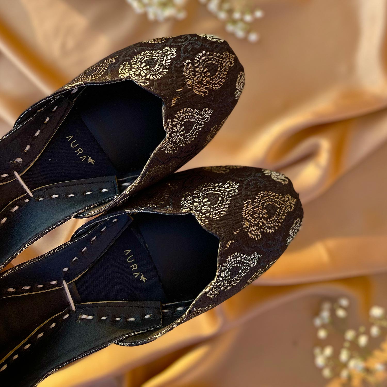 Khussa in Black by - High Quality Women Khussa WTS7414