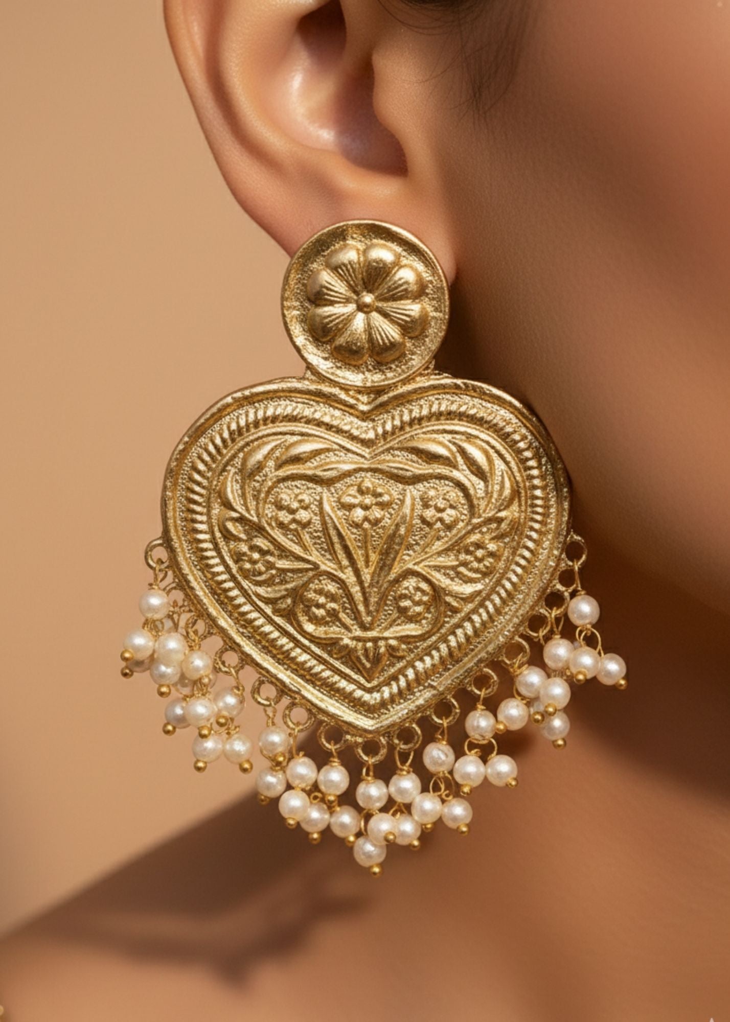 Earrings in Gold Color by - Trendy Women Earrings DEZ5888
