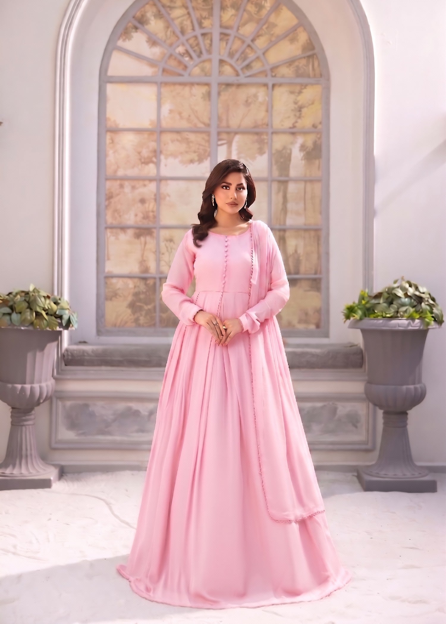 chiffon Maxi in Light pink