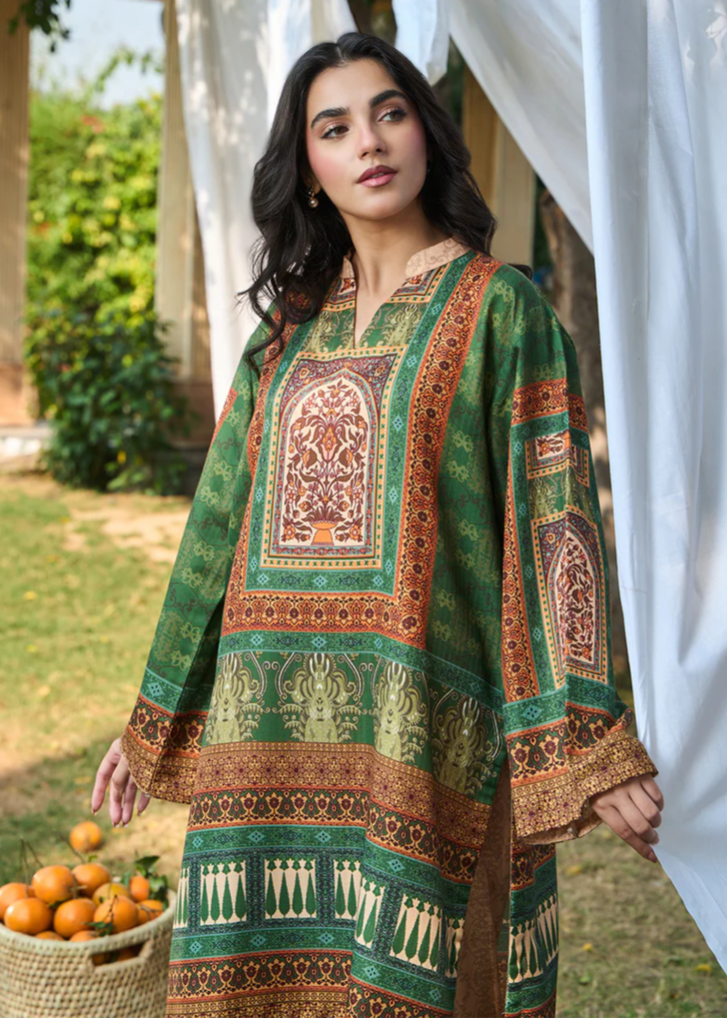 wool Kurta Set in Multi
