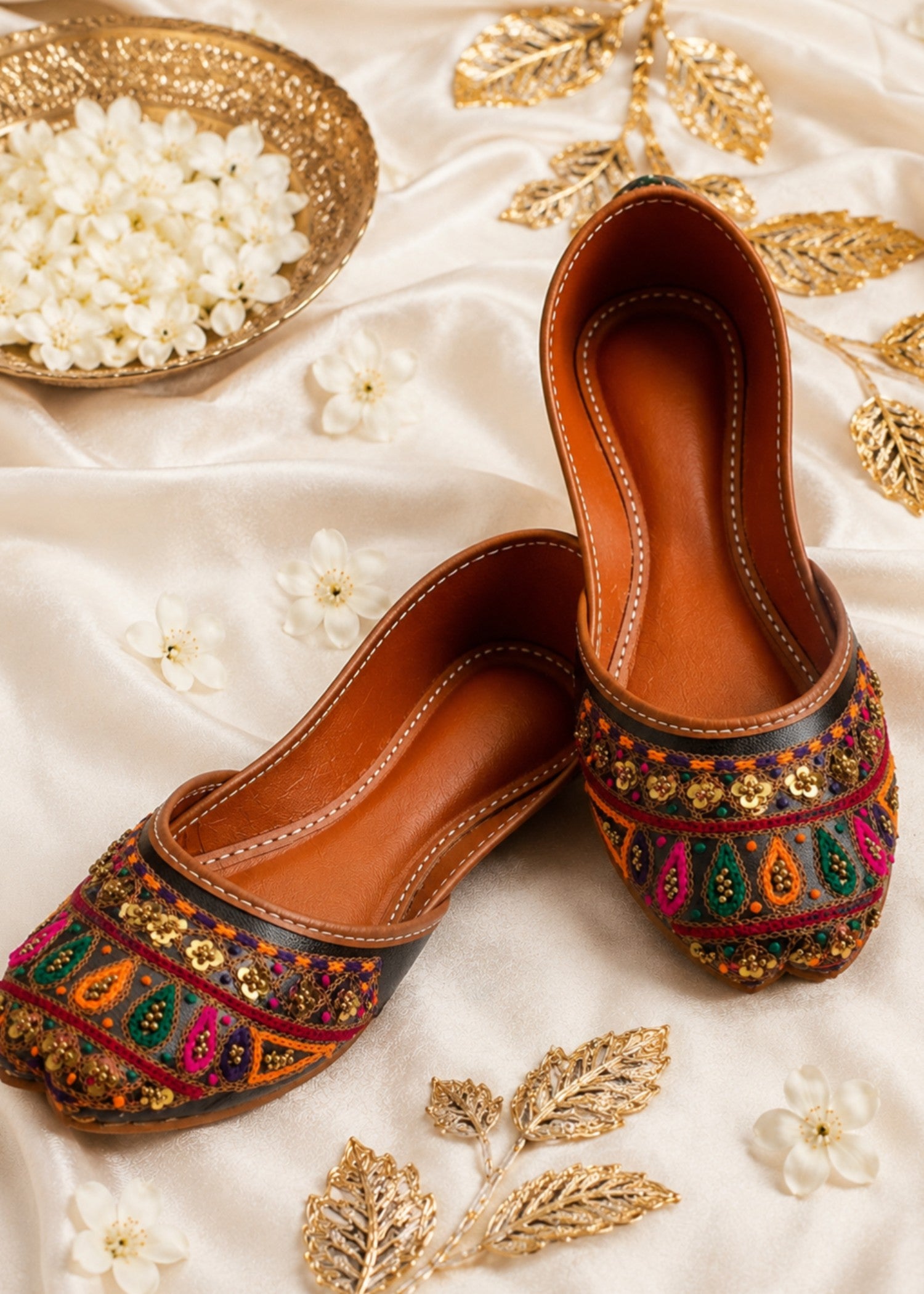 Khussa in Multi by - High Quality Women Khussa LZM8720