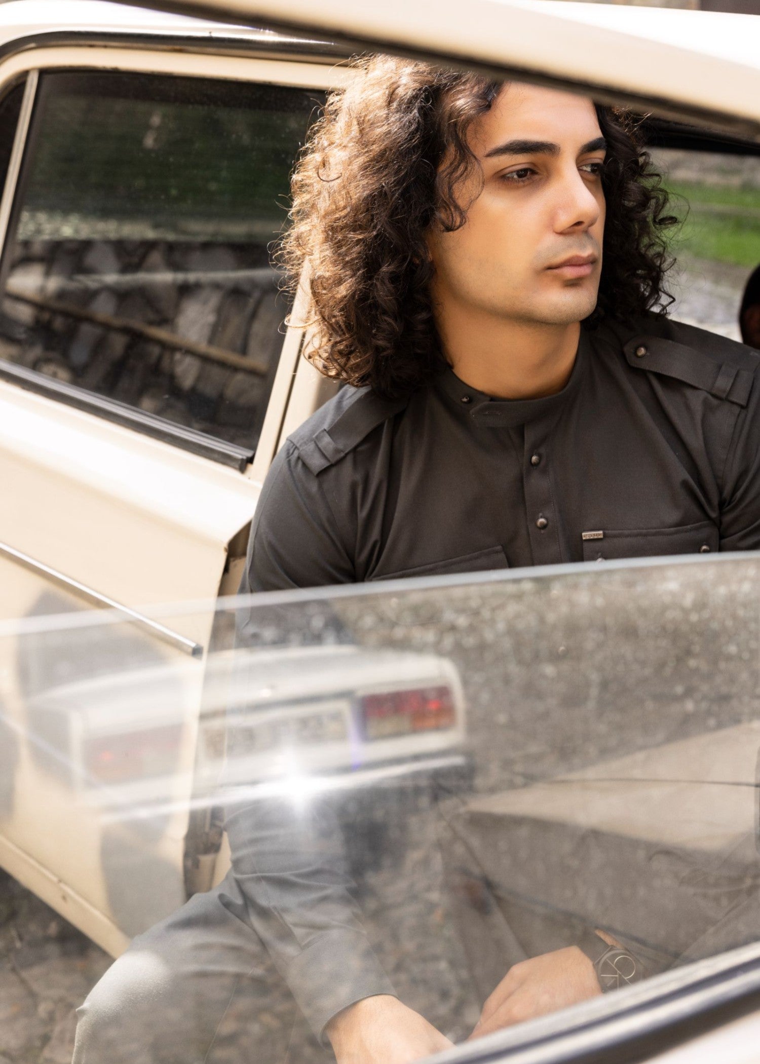 cotton Shalwar Kameez in Gunmetal