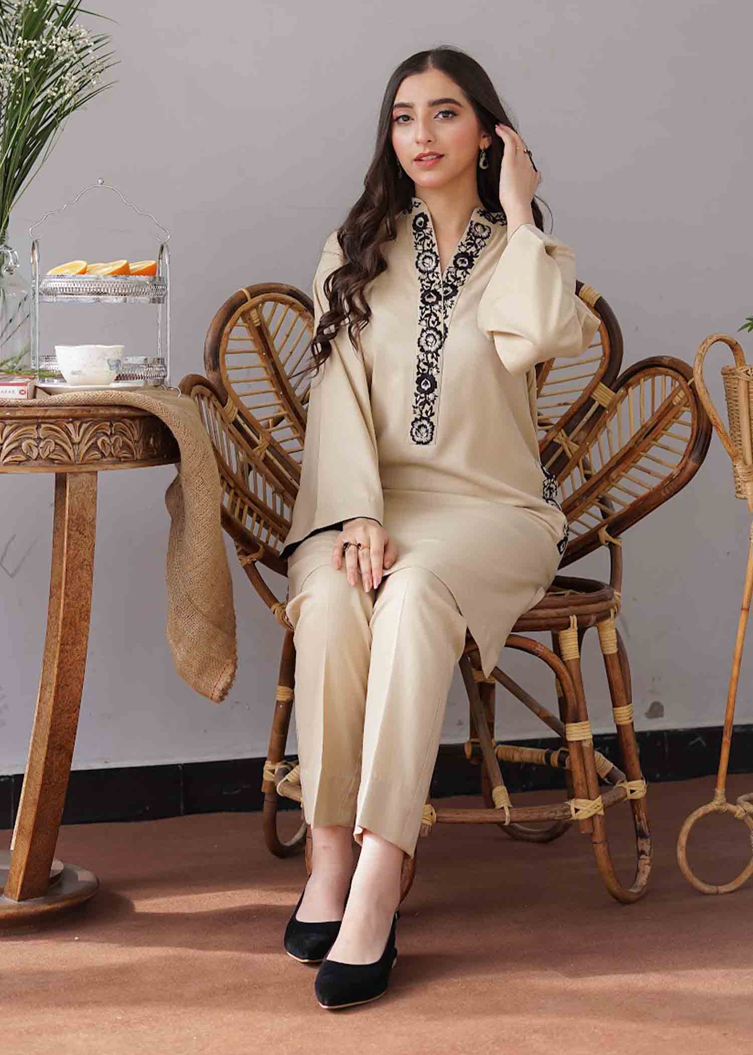 marina Kurta Set in Beige