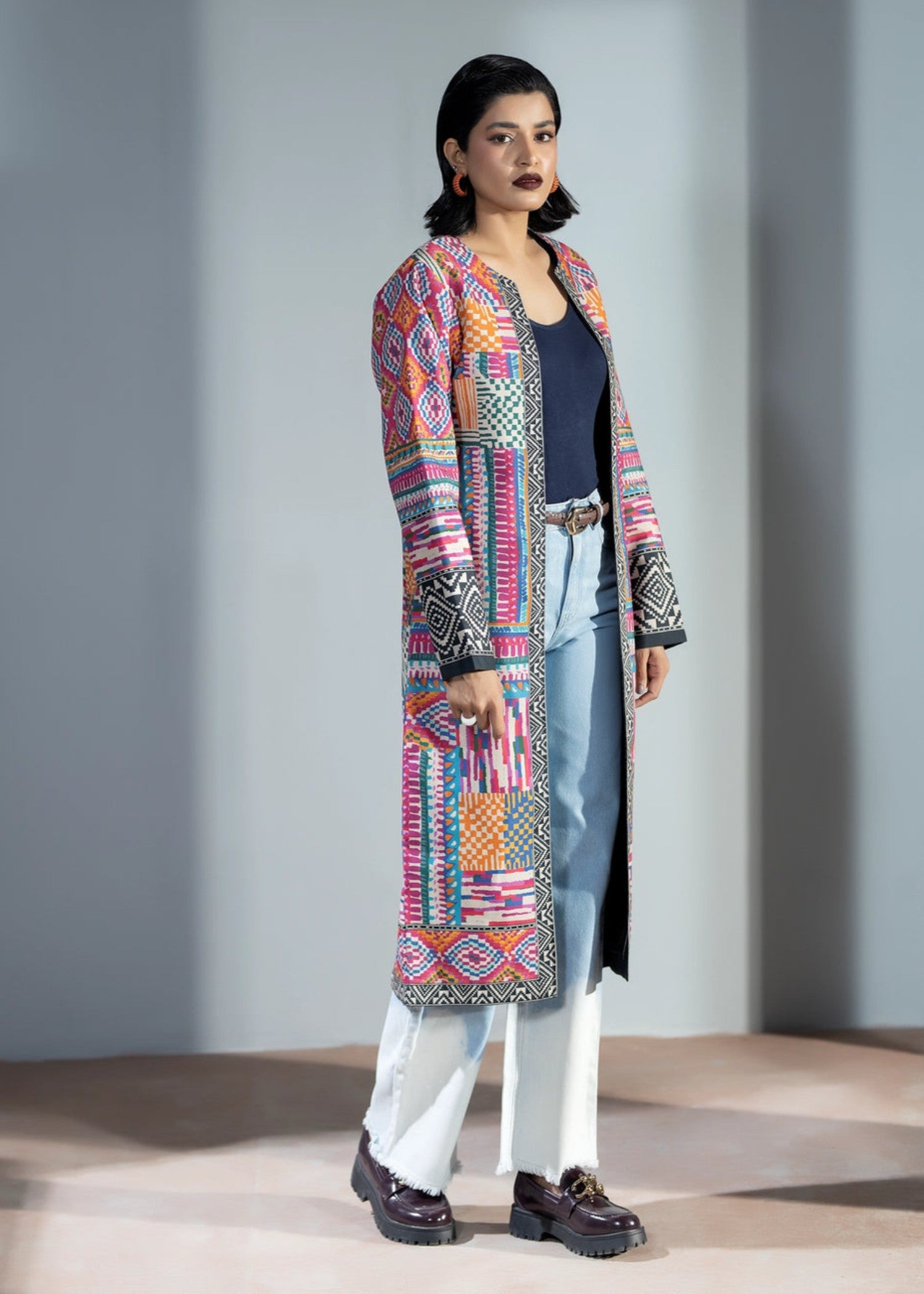 blended cambric Coat in Multi