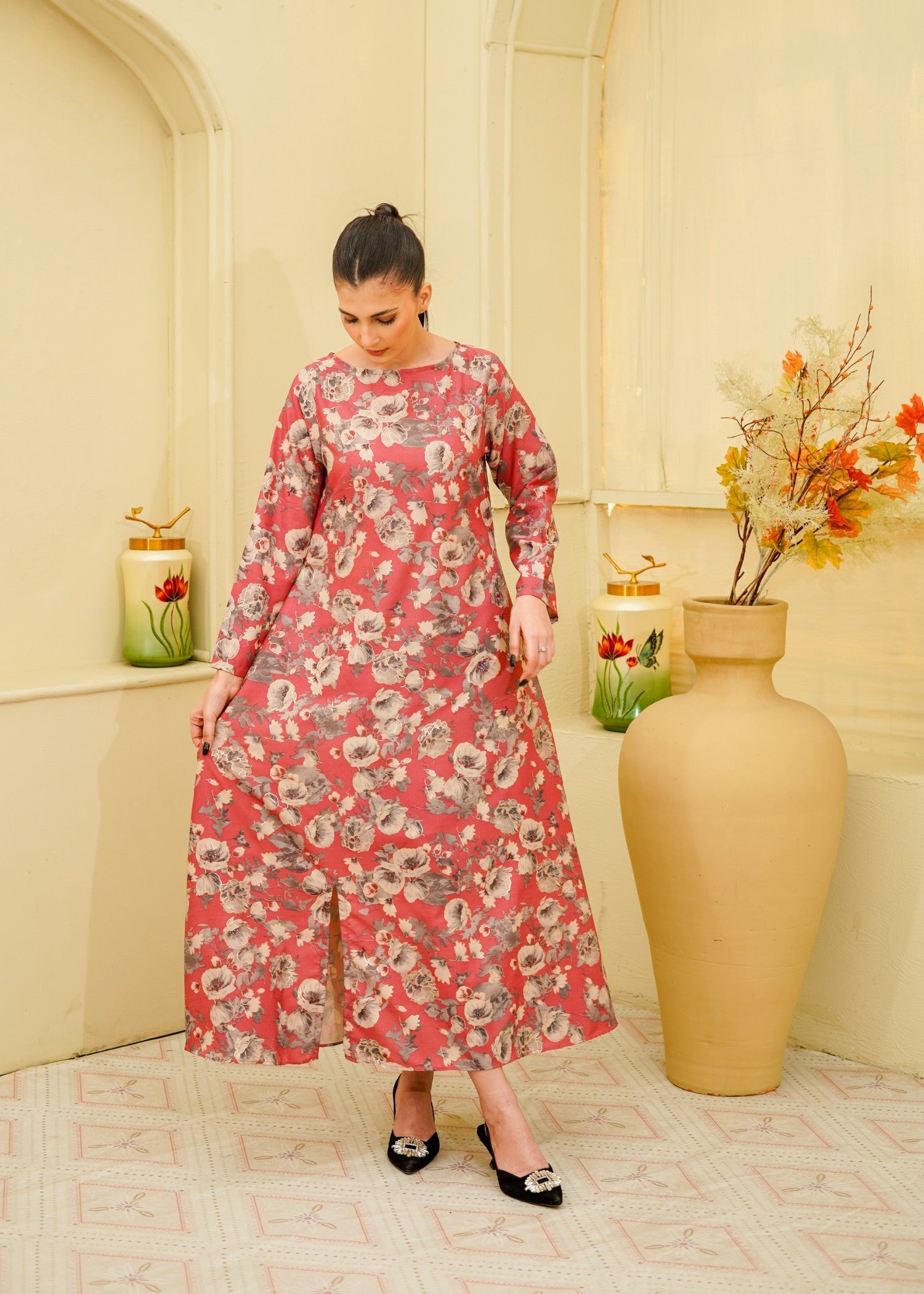 viscose Maxi in Pastel pink