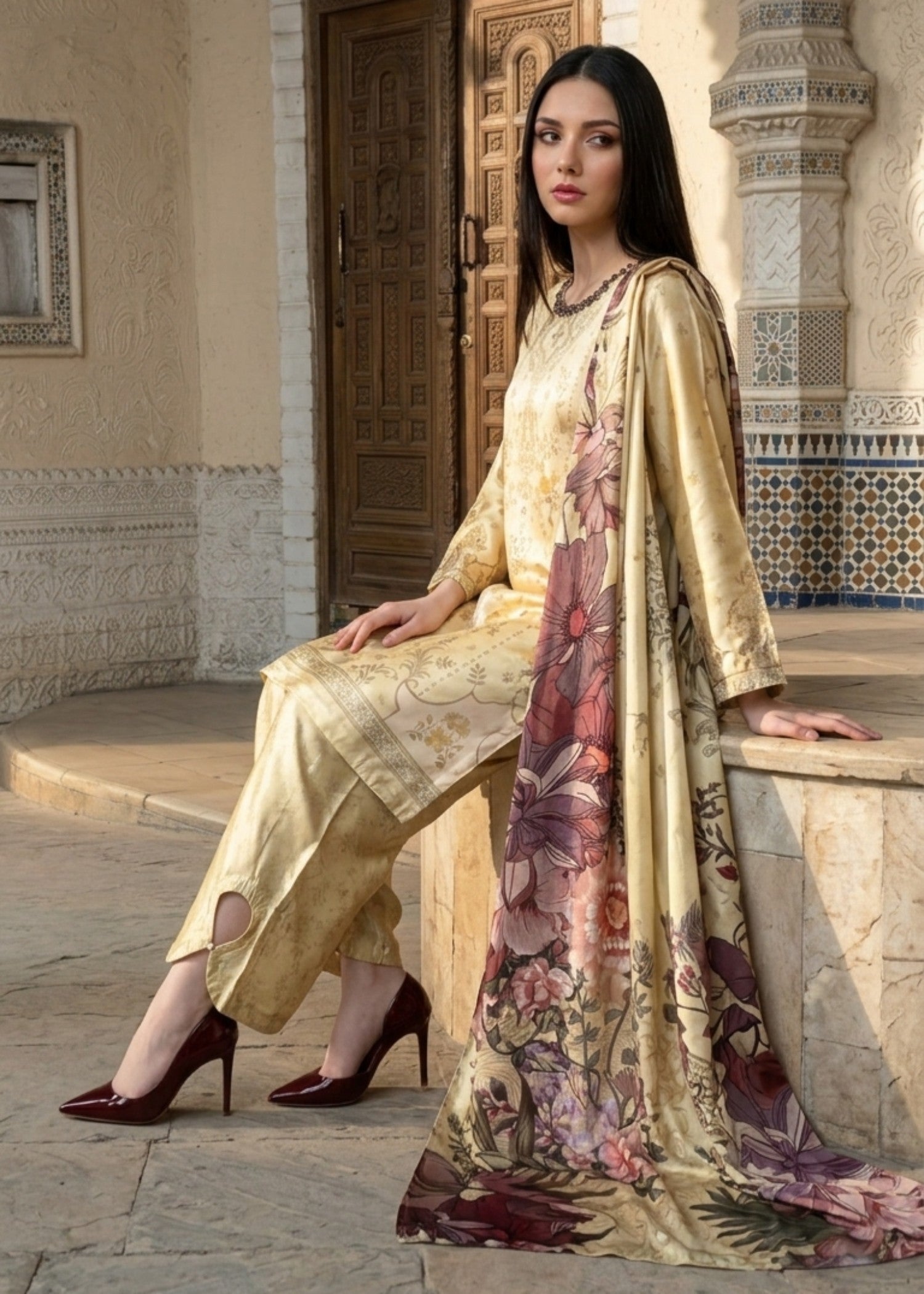 charmuse/shamooz Kurta Set in Pale yellow
