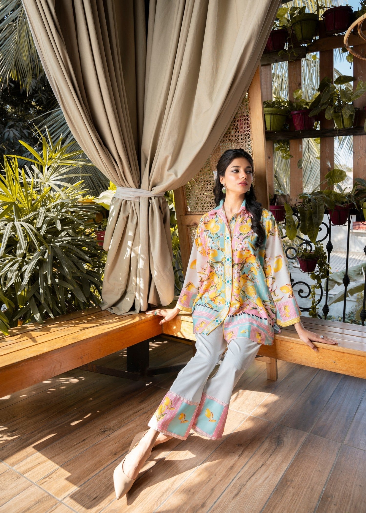 crepe georgette Co ord Sets in Multi