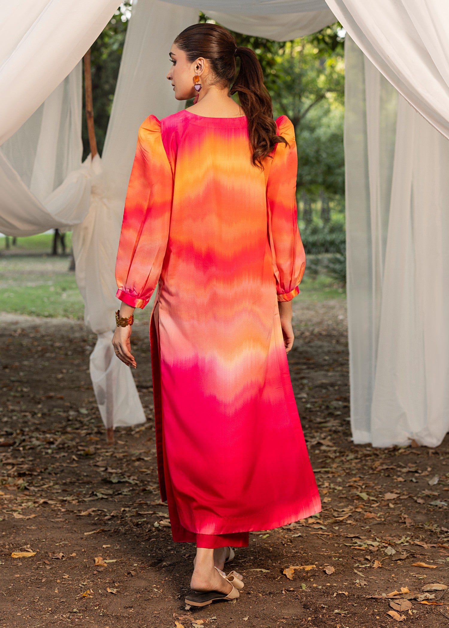 cotton silk Kurta Set in Multi
