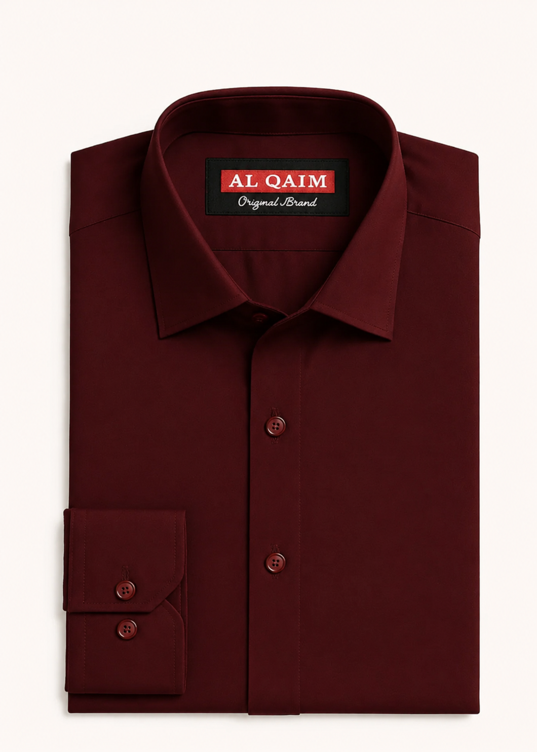 cotton Formal Shirt in Maroon