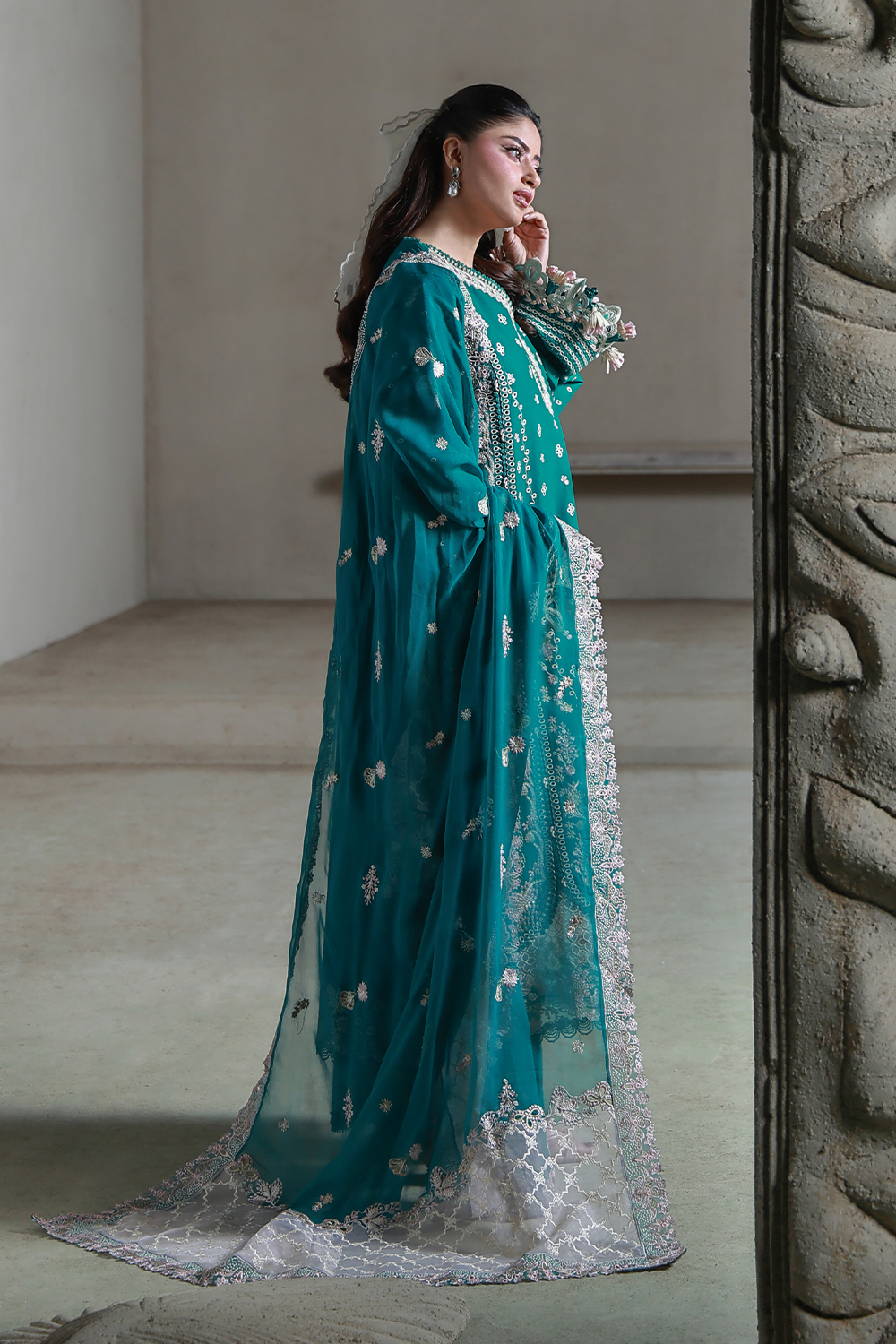 Saagar Festive Luxury Lawn – AYZEL (AL-07)