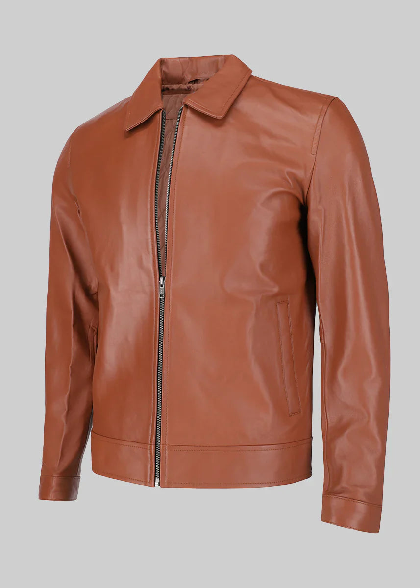 leather Jacket in Brown