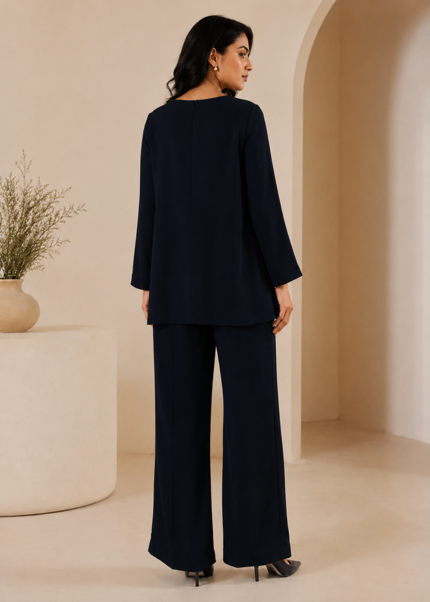 georgette Co Ord Sets in Midnight blue