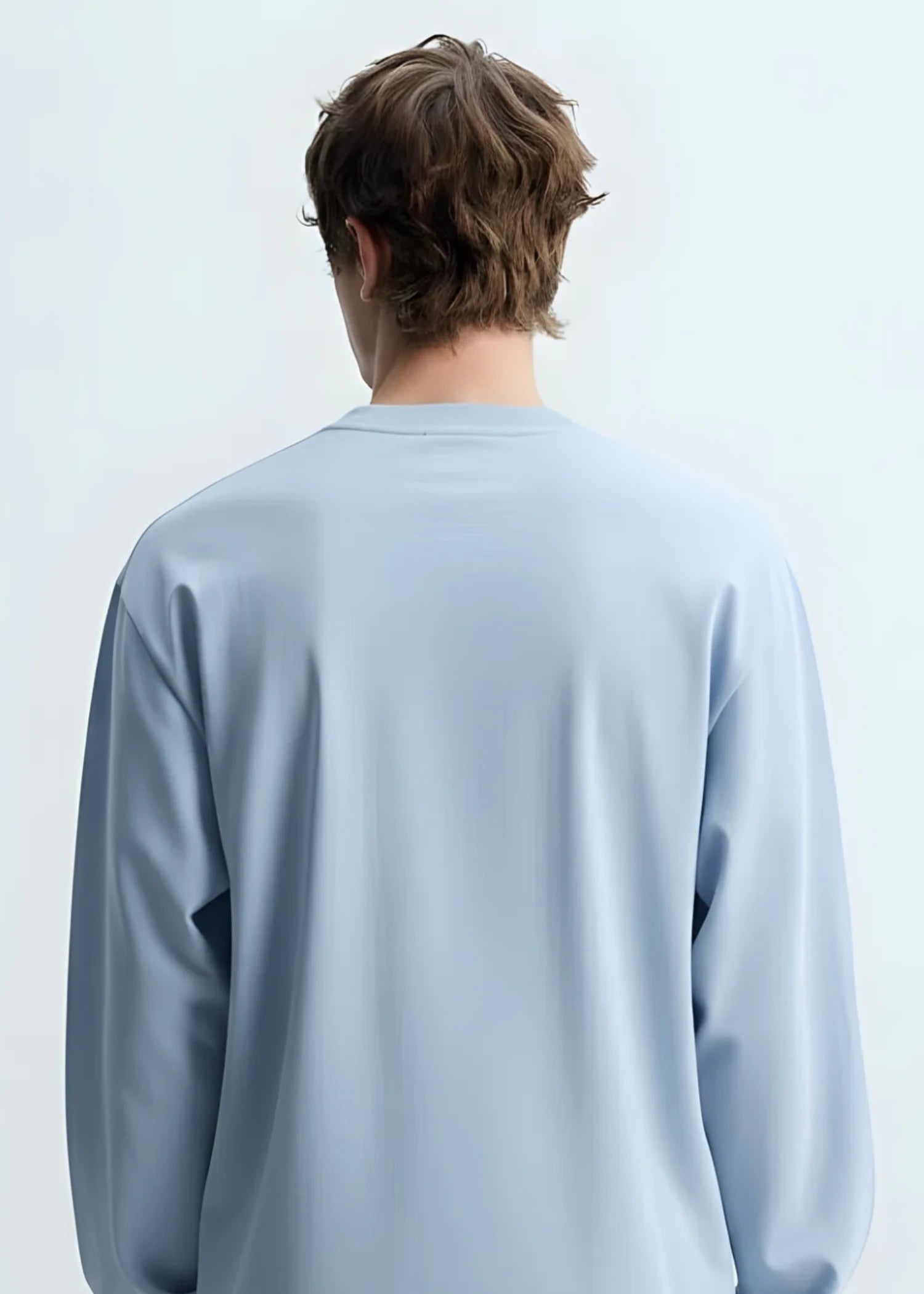 fleece Sweatshirt in Light blue