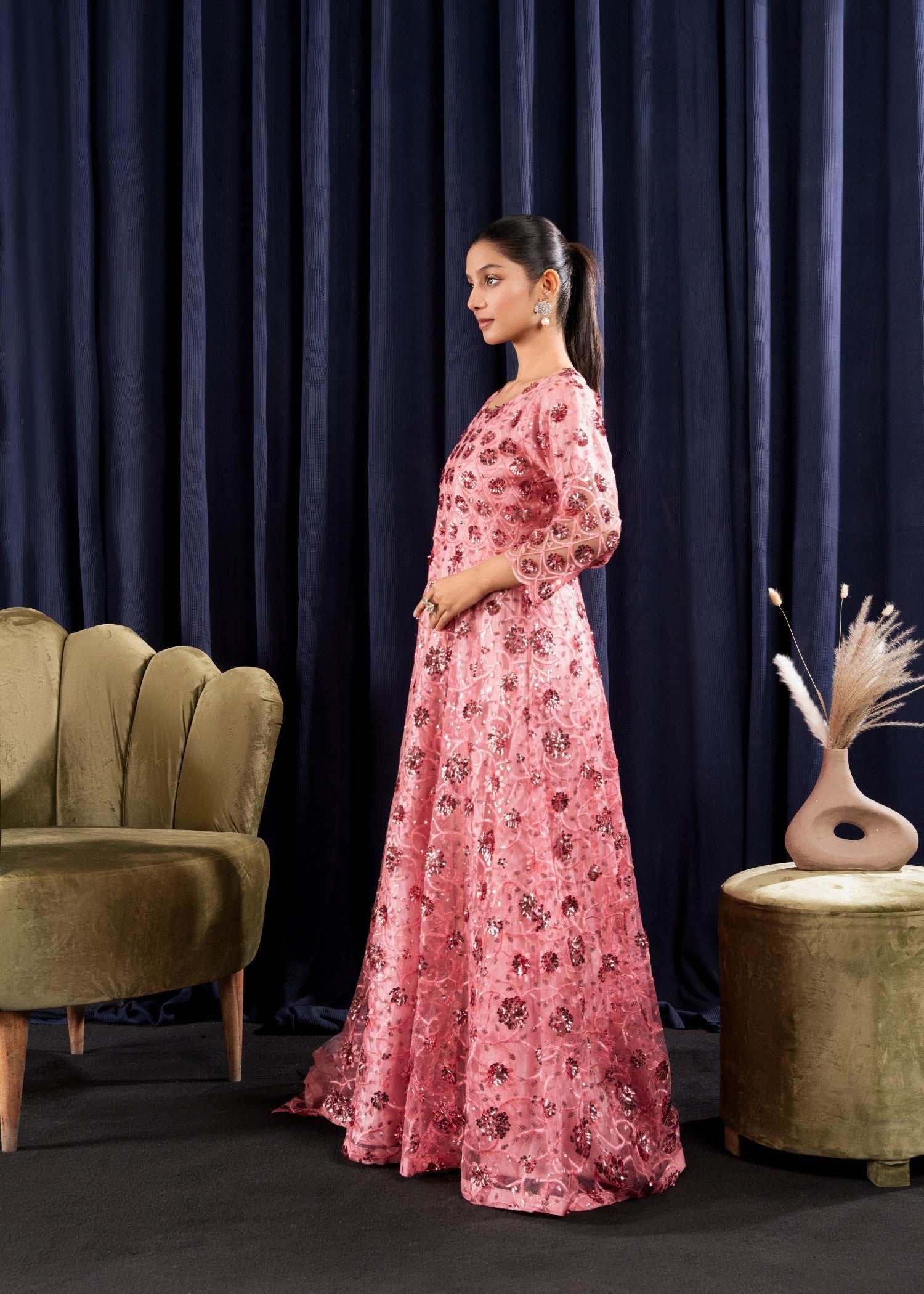 net Maxi in Hot pink