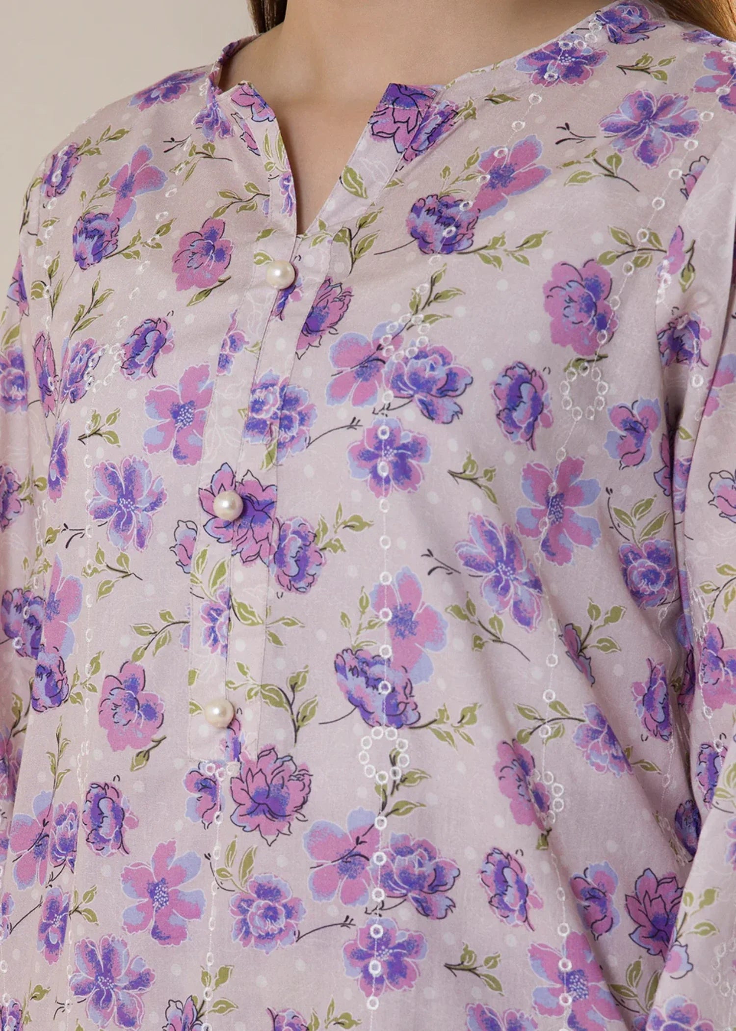 cambric Co Ord Sets in Lilac