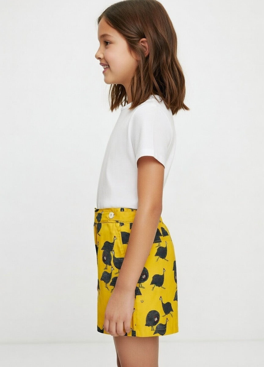 cotton Shorts in Yellow
