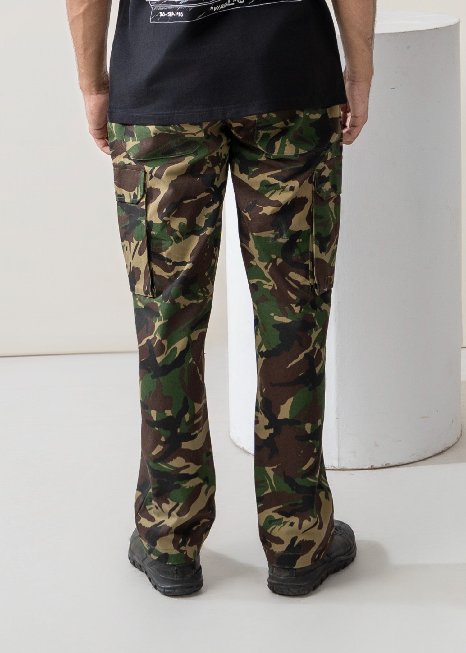twill cotton Trousers in Multi