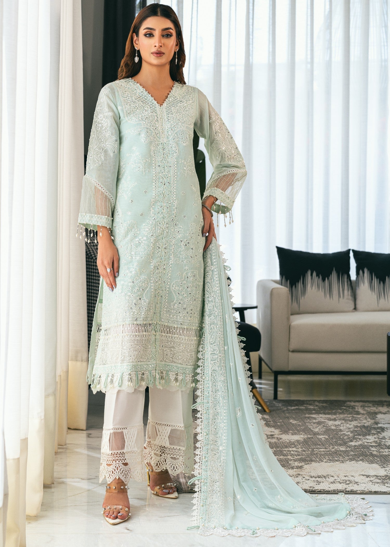 cotton Unstitched in Tea green