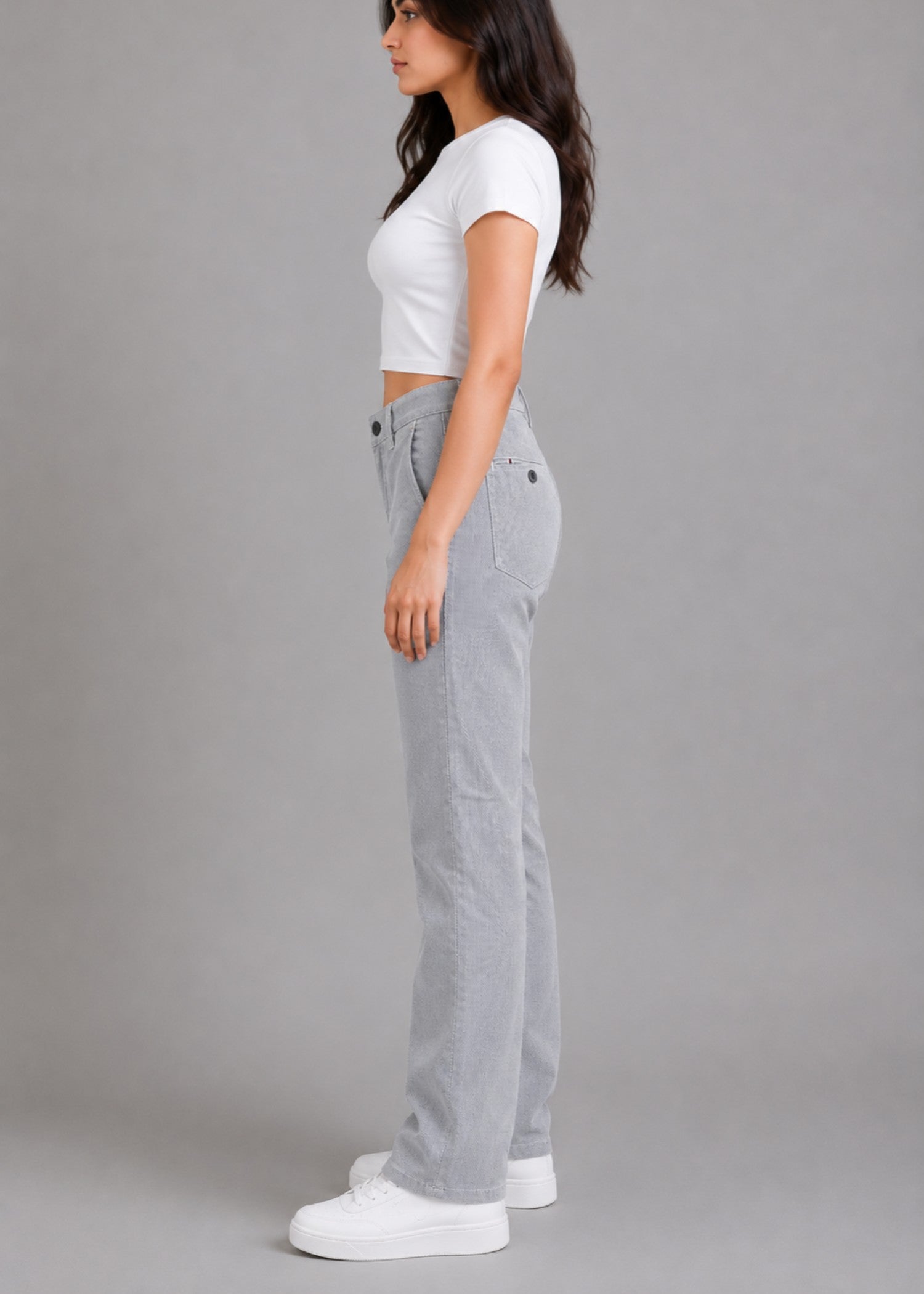 cotton Jeans in Frost