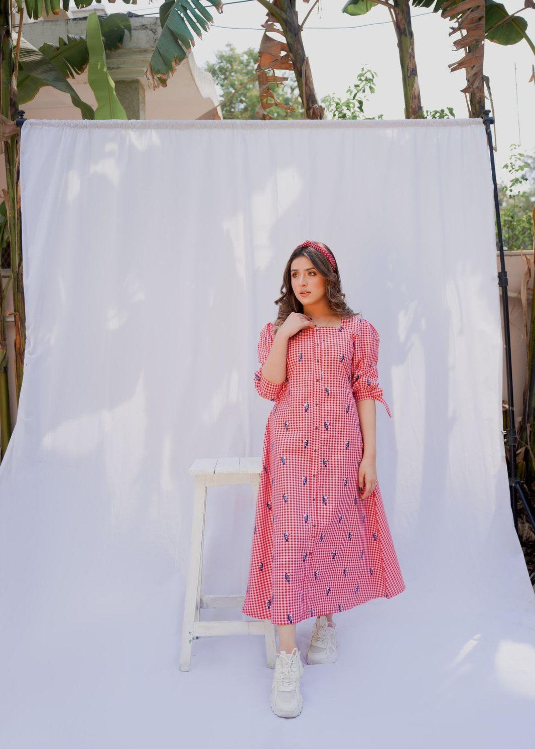 cotton Dress in Pink