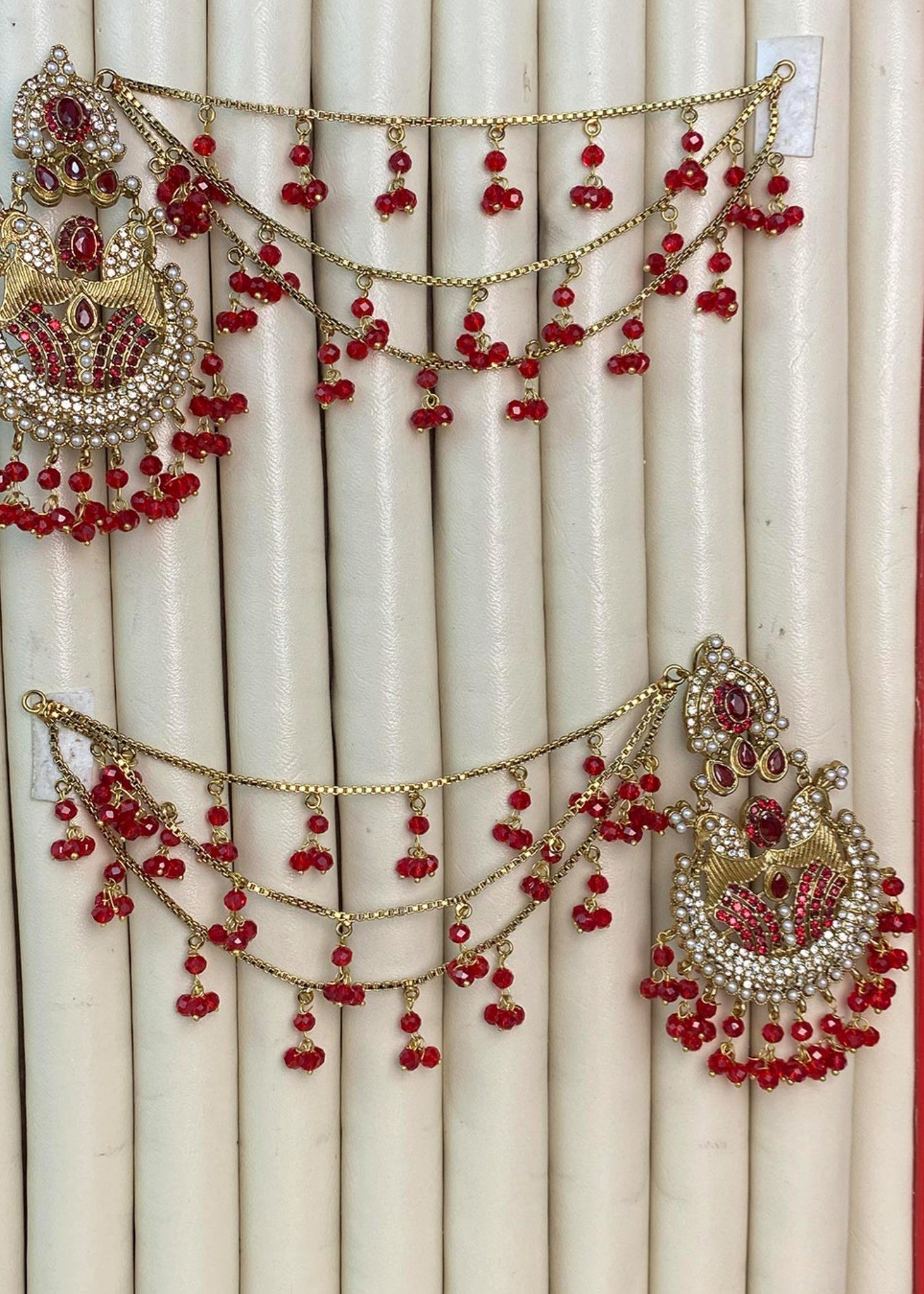 Earrings in Ruby red Color by - Trendy Women Earrings WGF0252
