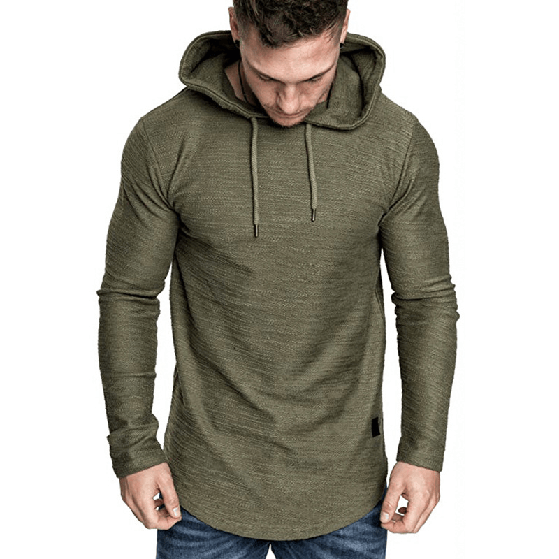 Men'S Hooded Sweater Long-Sleeved T-Shirt Men