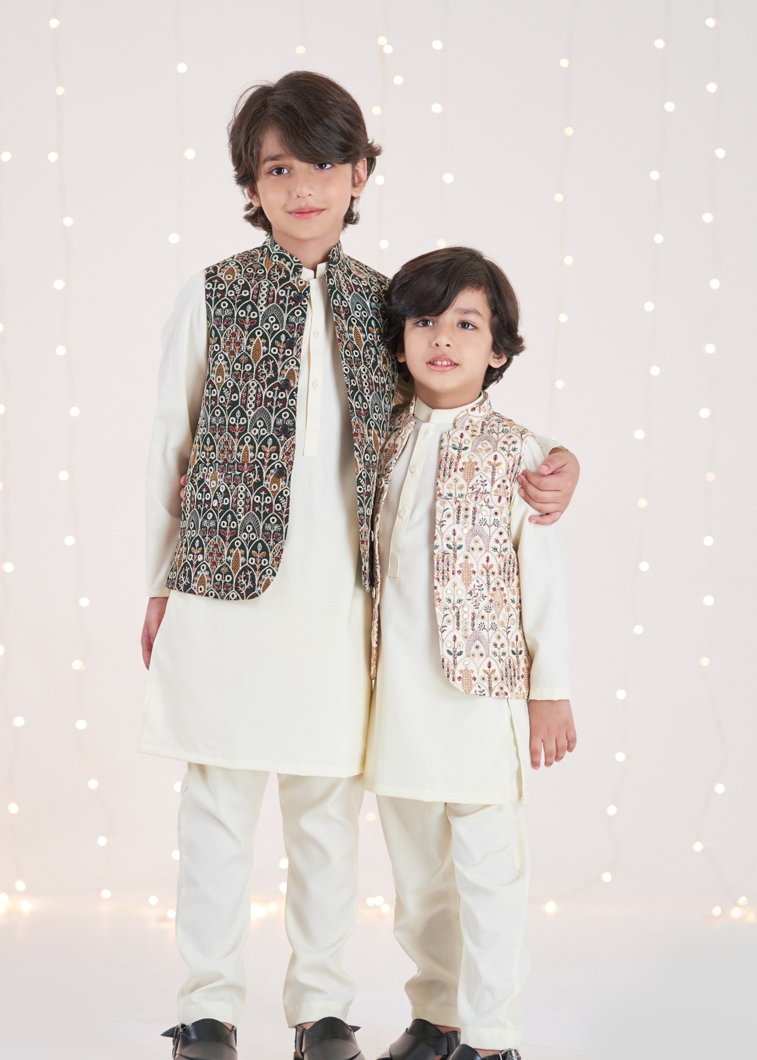 raw silk Waistcoat in Multi
