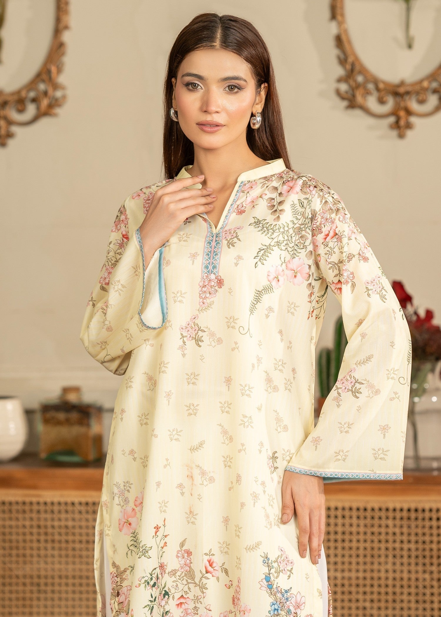 crepe Co Ord Sets in Light yellow