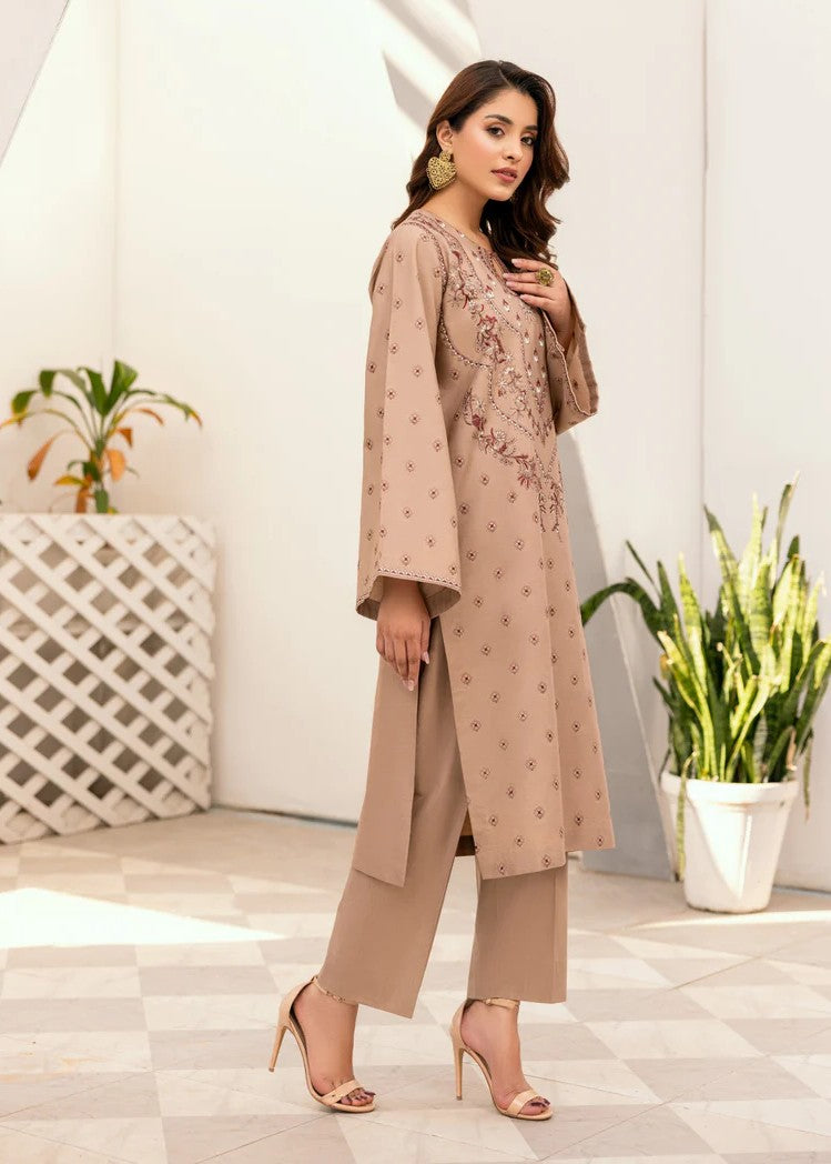 poplin Kurta Set in Brown