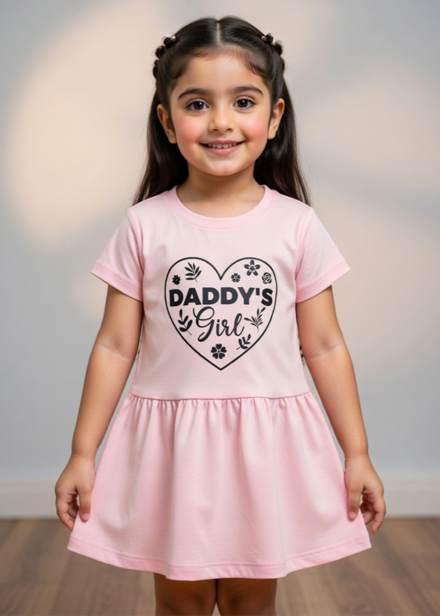 cotton Frock in Baby pink