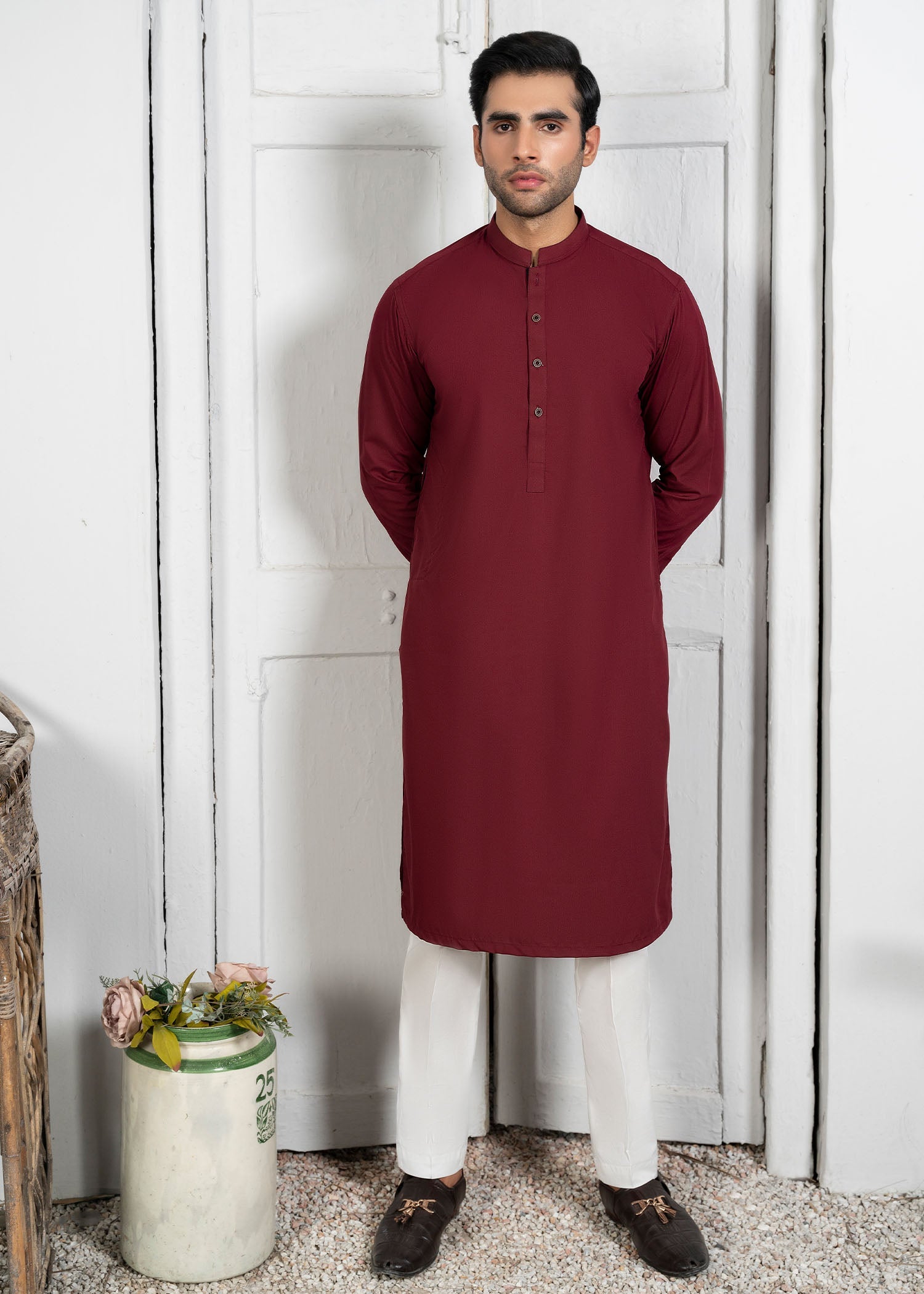 wash & wear Kurta Set in Red